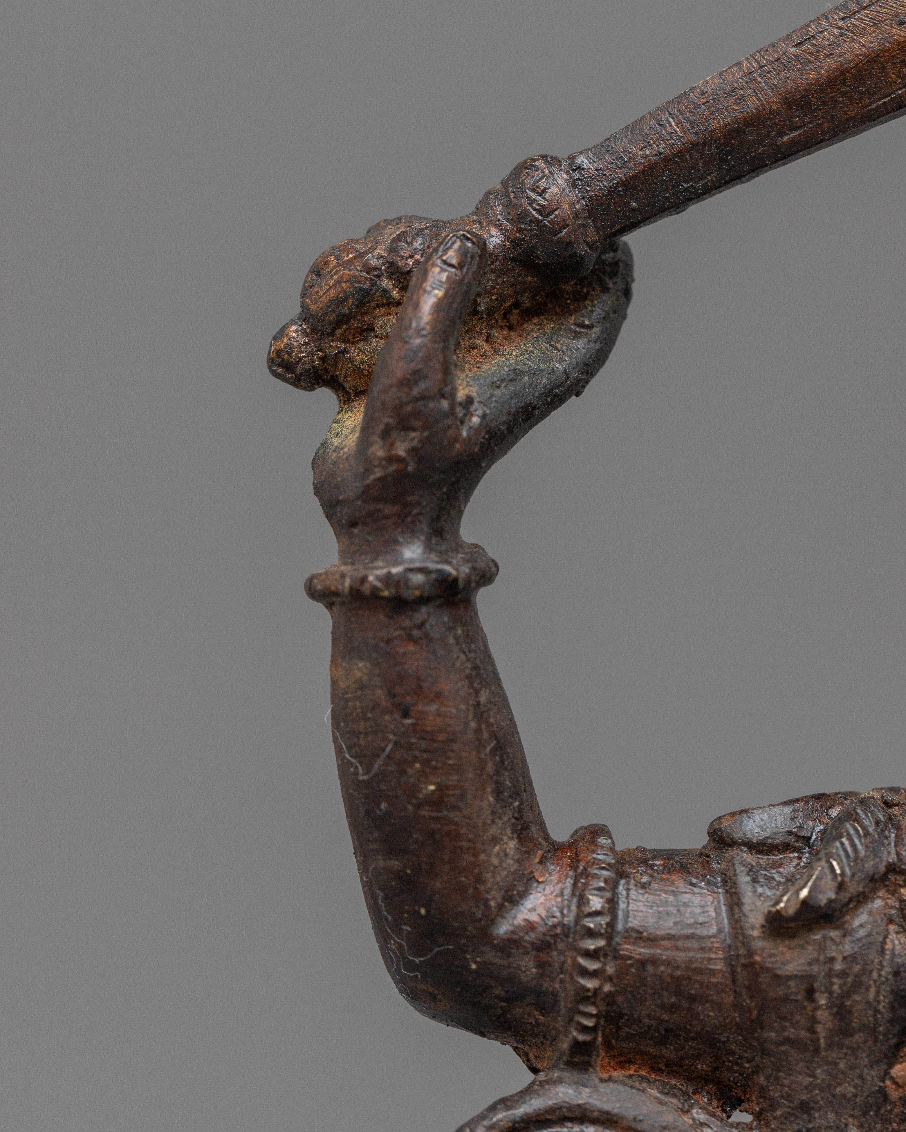 Manjushri Antique Figurine | Enlightened Wisdom Embodied