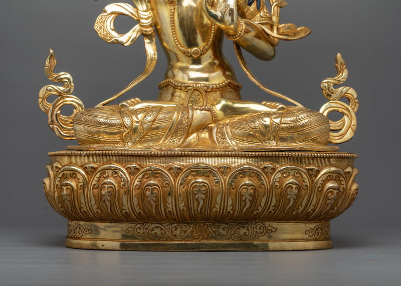 Manjushri Wisdom Deity Figurine | Illuminator of Knowledge