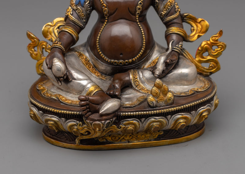 Dzamba La Wealth Deity Statue | 24K Gold Gilded Brilliance
