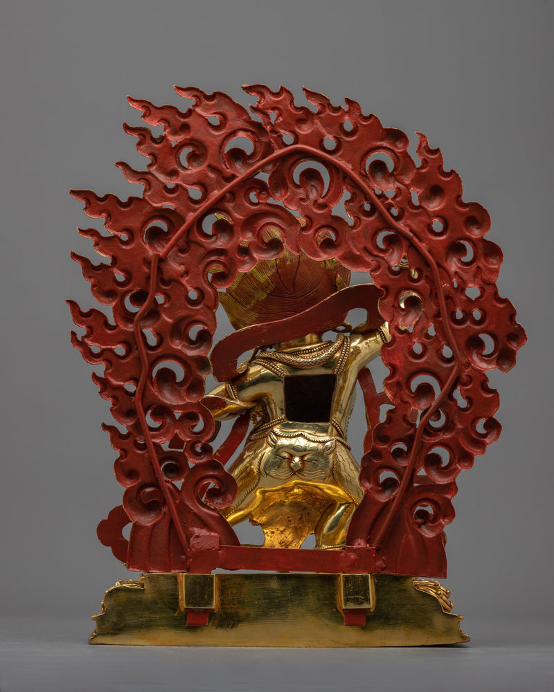 Vajra Pani Sculpture | Gold Gilded Copper Statue