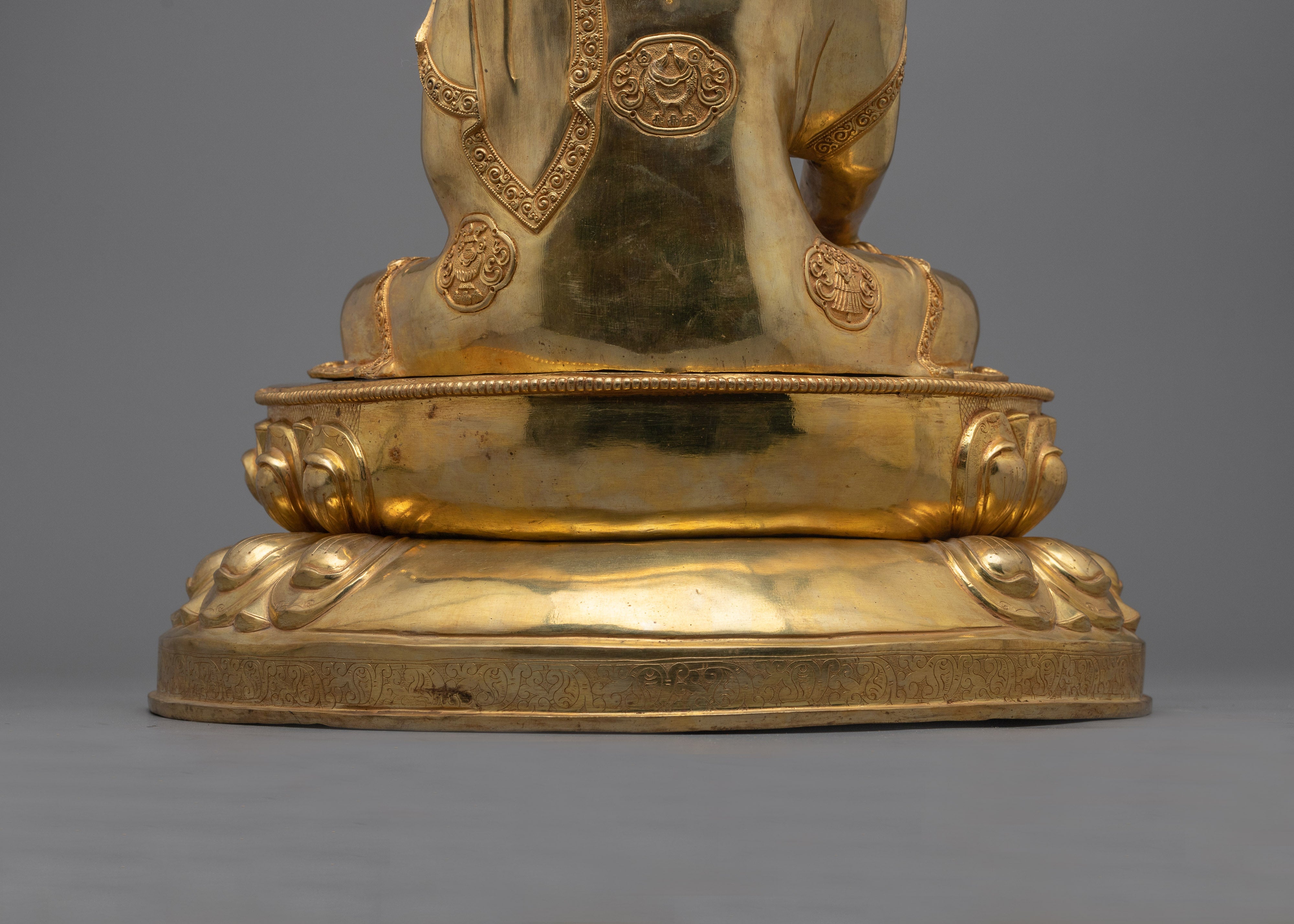 Buddha Shakyamuni Nepalese Sculpture | Majestic 24K Gold Gilded Presence