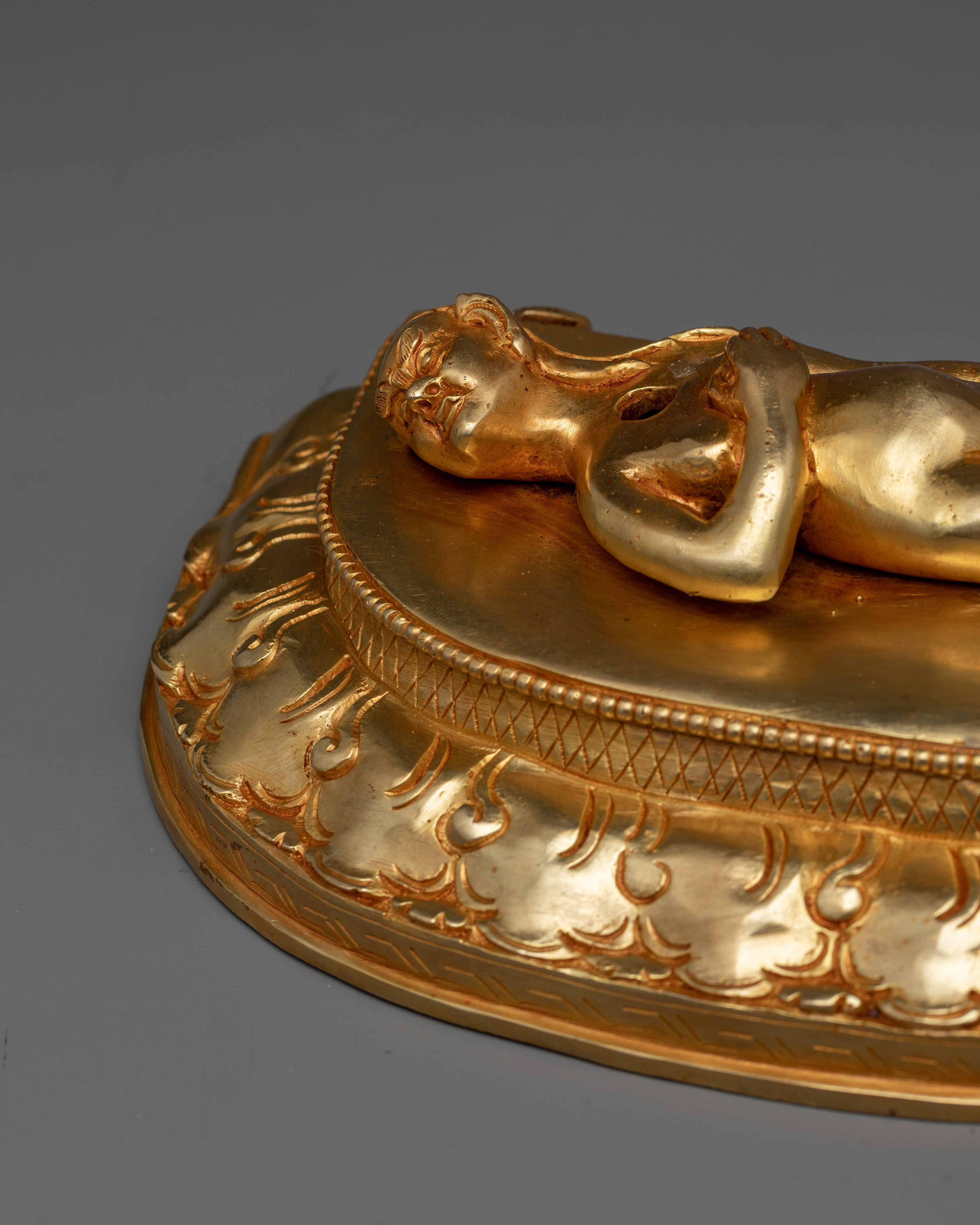 Ekajati Gold Gilded Statue | Guardian of Wisdom and Protection