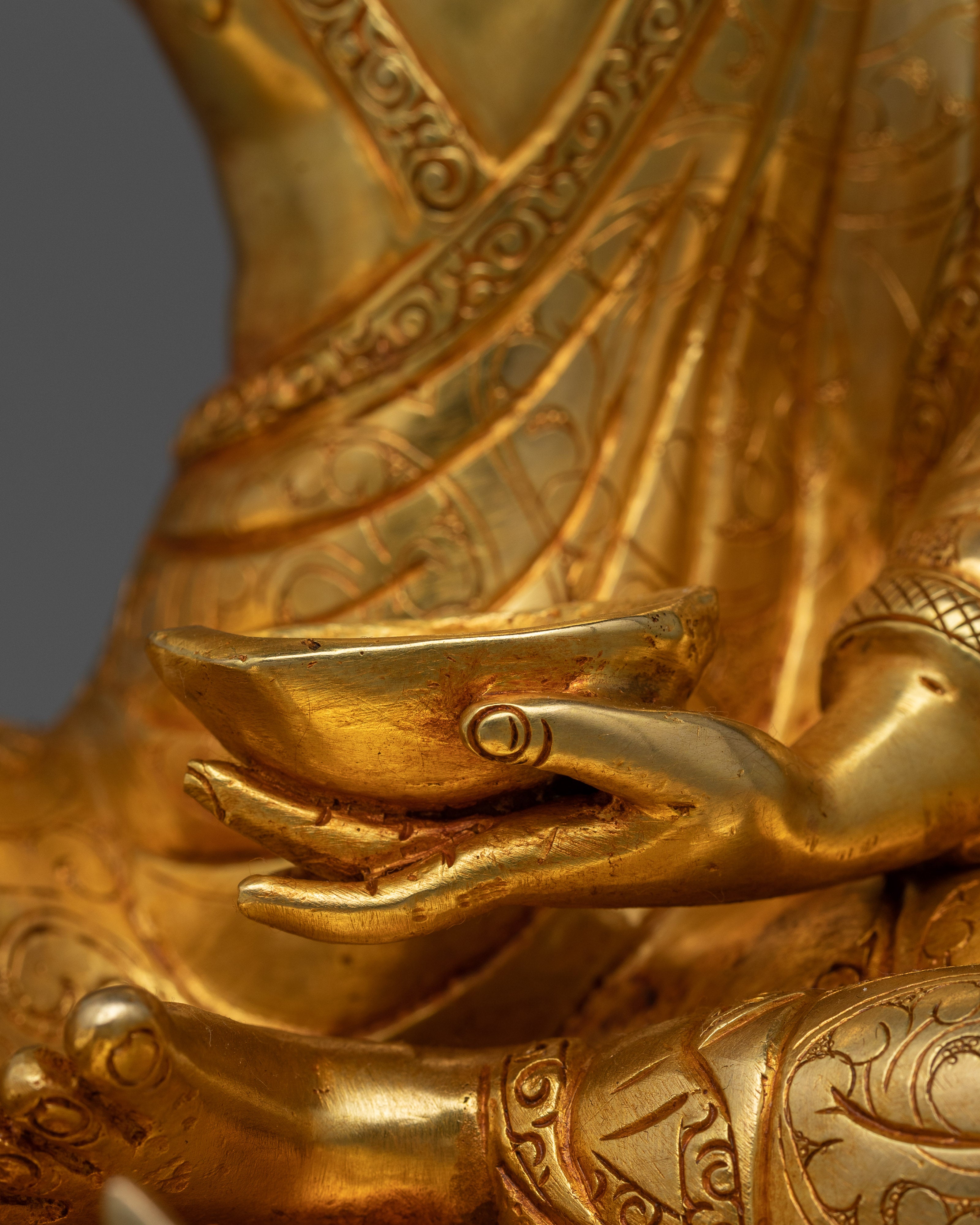 Marpha, Milarepa, and Gompopa Statue Set | Triumvirate of Tibetan Wisdom