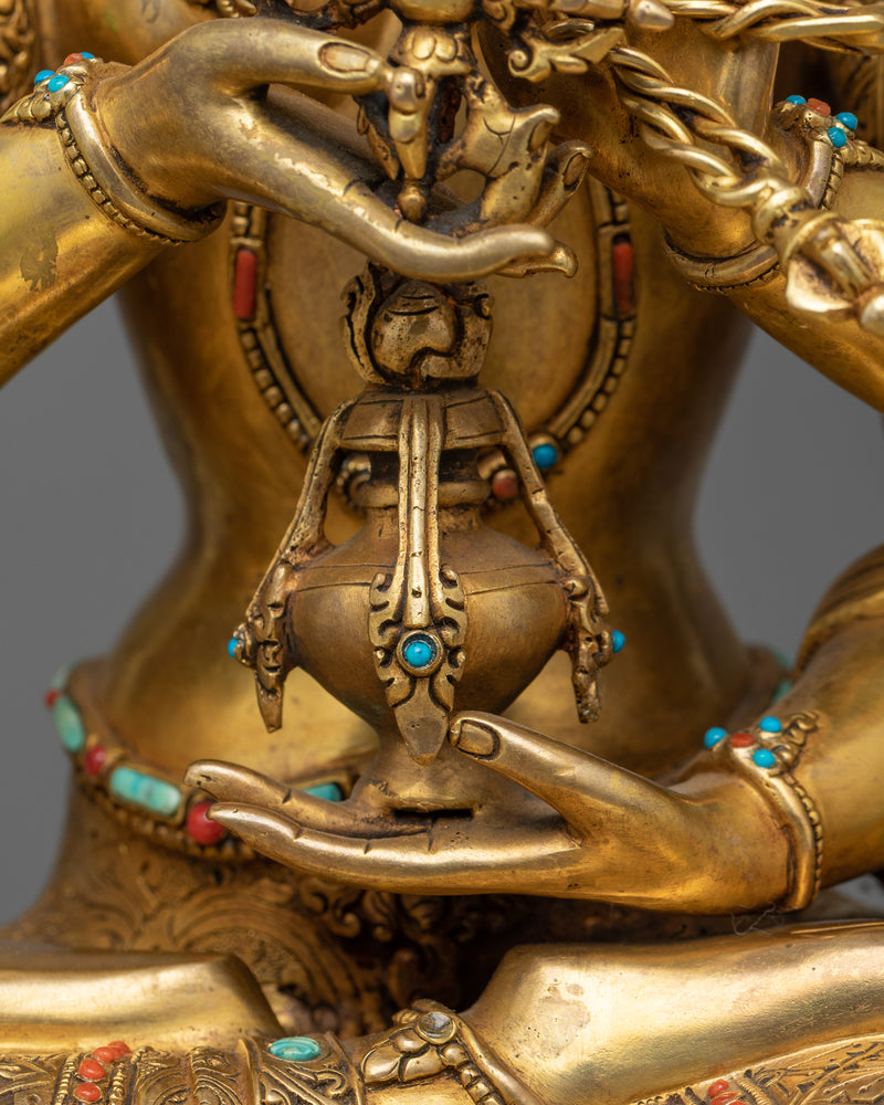 Namgyalma Longevity Dakini Statue | 24K Gold Gilded Beacon of Eternal Life