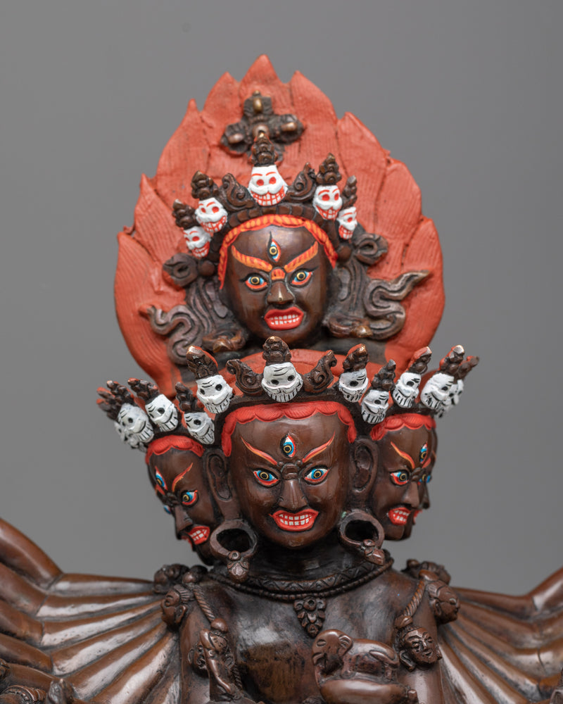 Hevajra Yab - Yum Fierce Protective Statue | Handmade by Nepal
