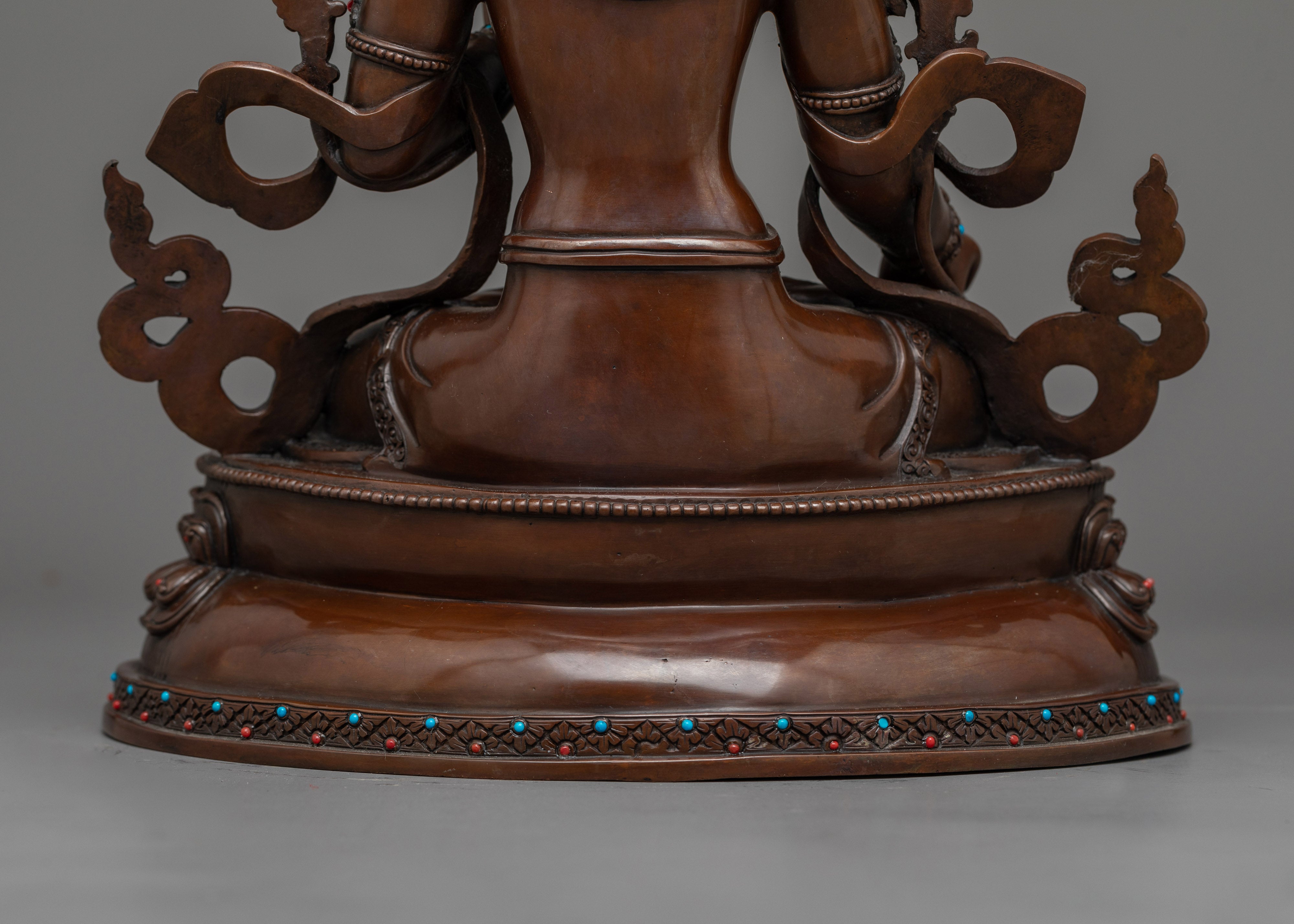 Oxidized White Tara Figure | Handcrafted Emblem of Compassion