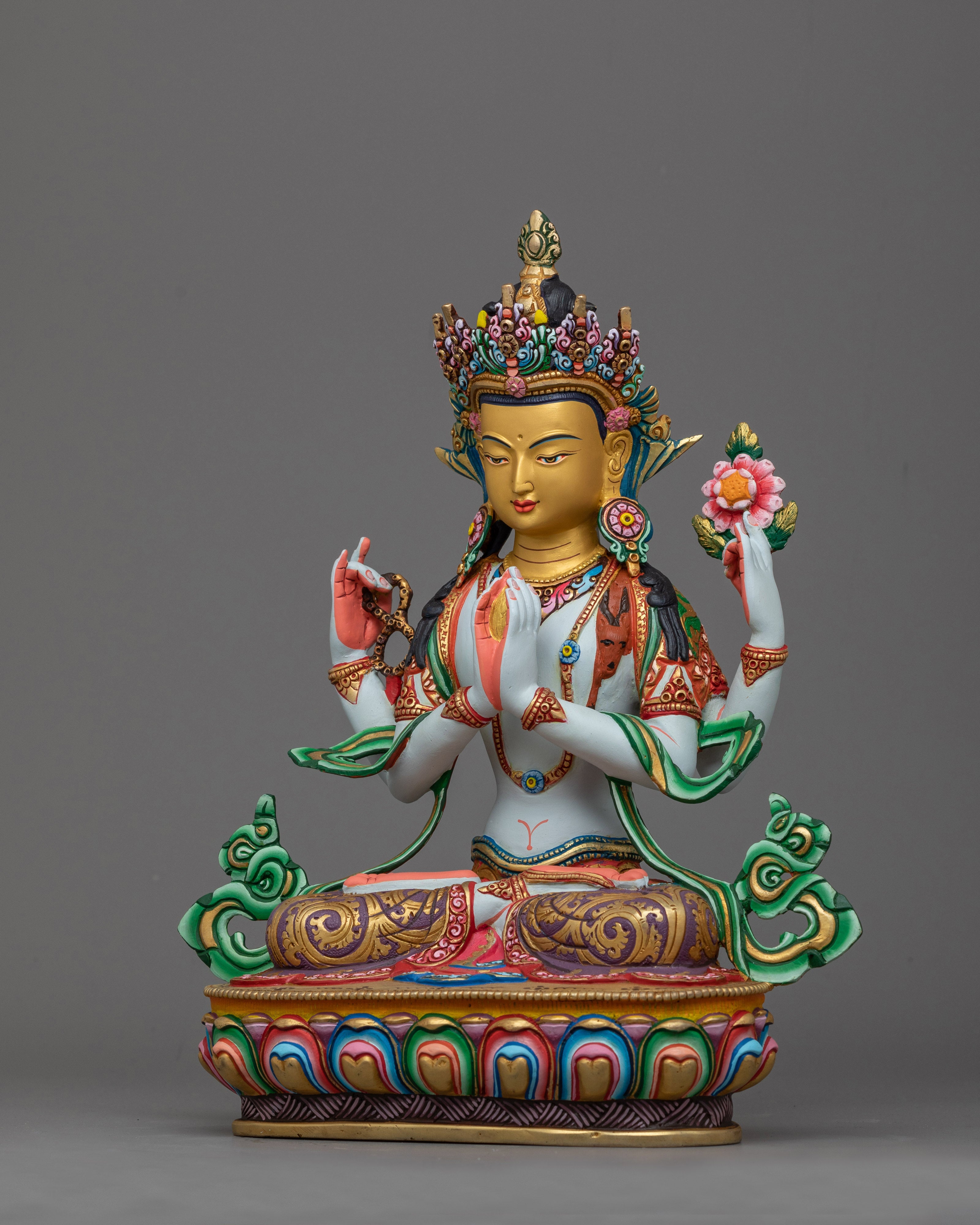 Four Arm Chenrezig Statue | Compassionate Boddhisattva Avalokitesvara