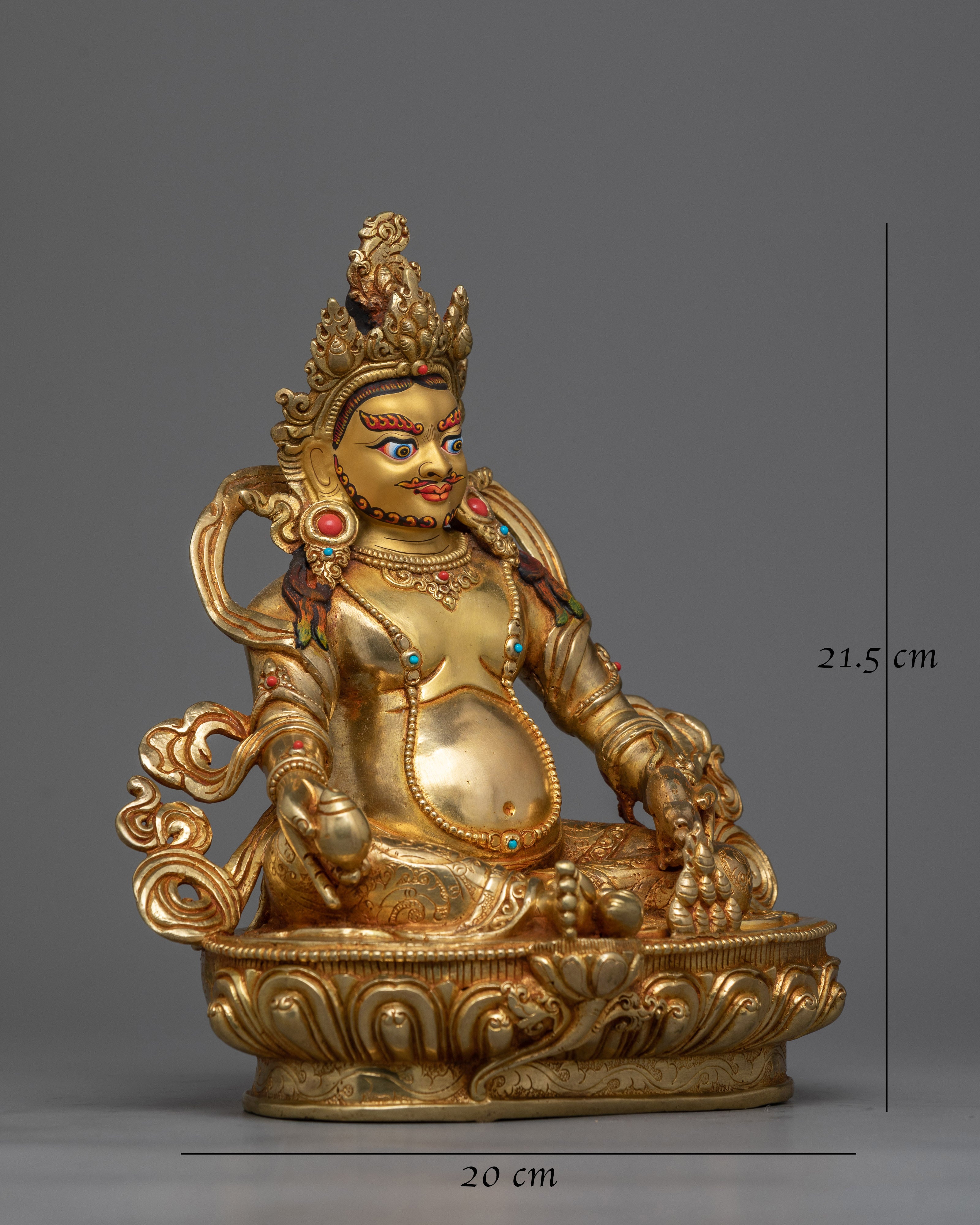 Jambhala gilt sculpture