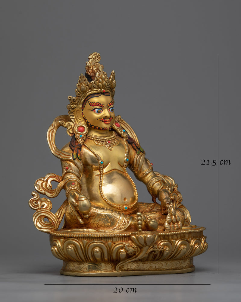 Jambhala gilt sculpture