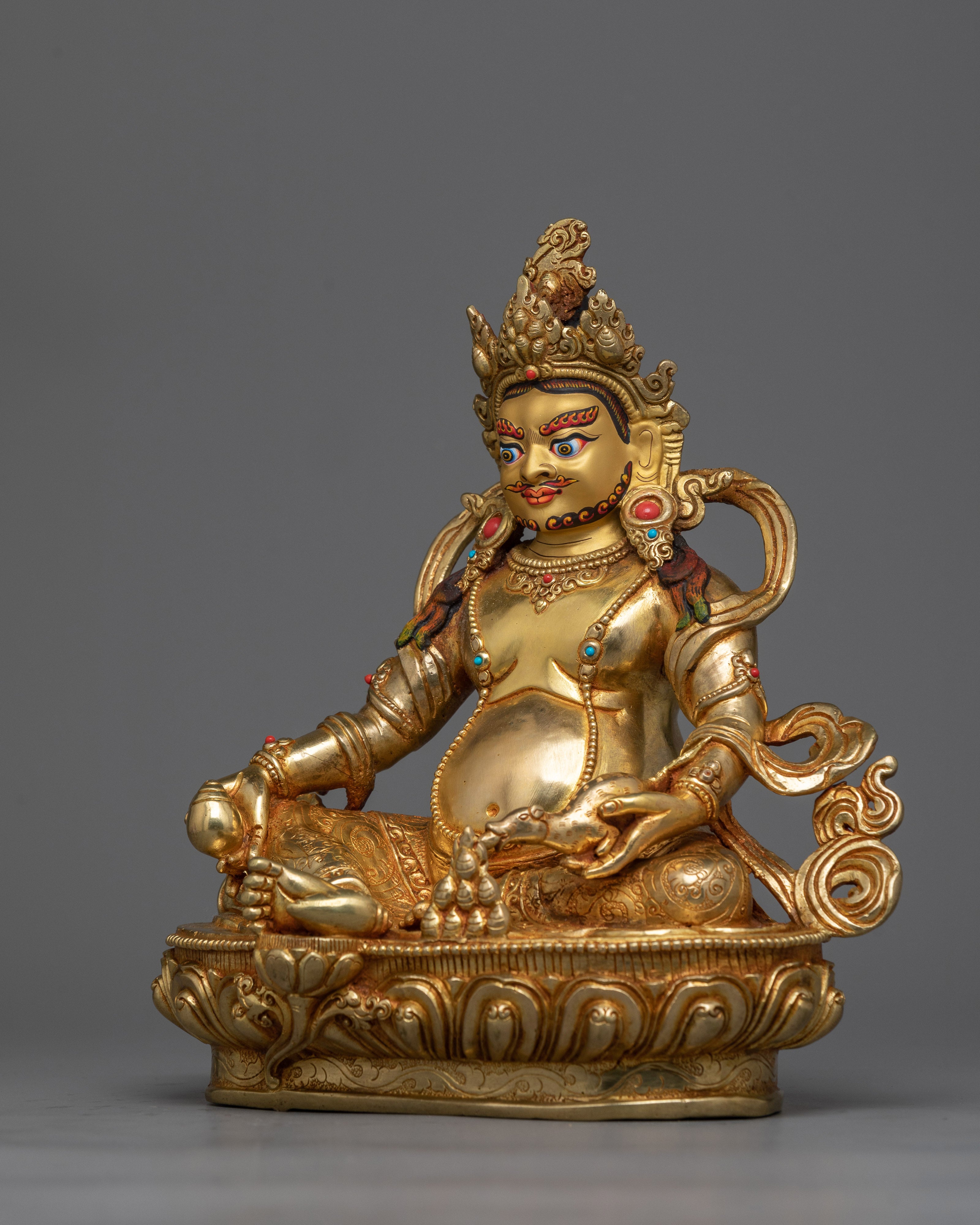 Jambhala gilt sculpture