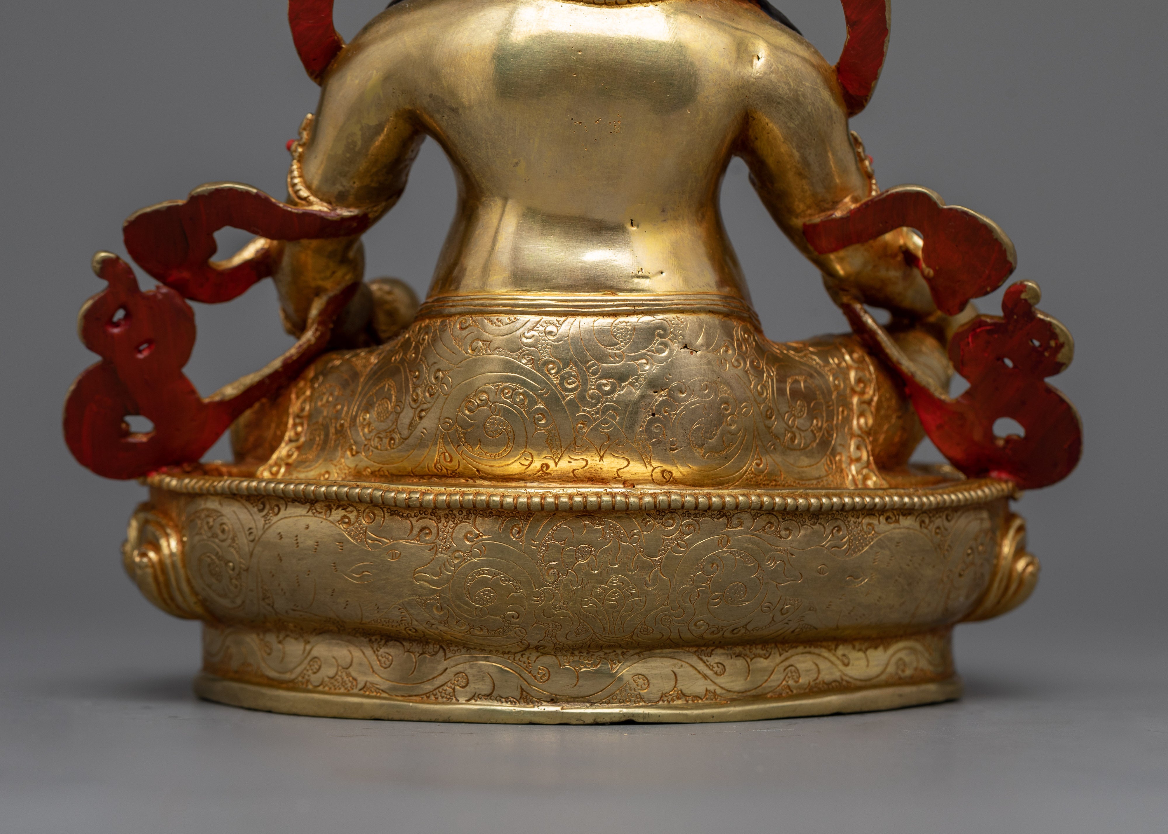 Opulent 24K Gold-Gilded Jambhala Sculpture | Handcrafted in Nepal