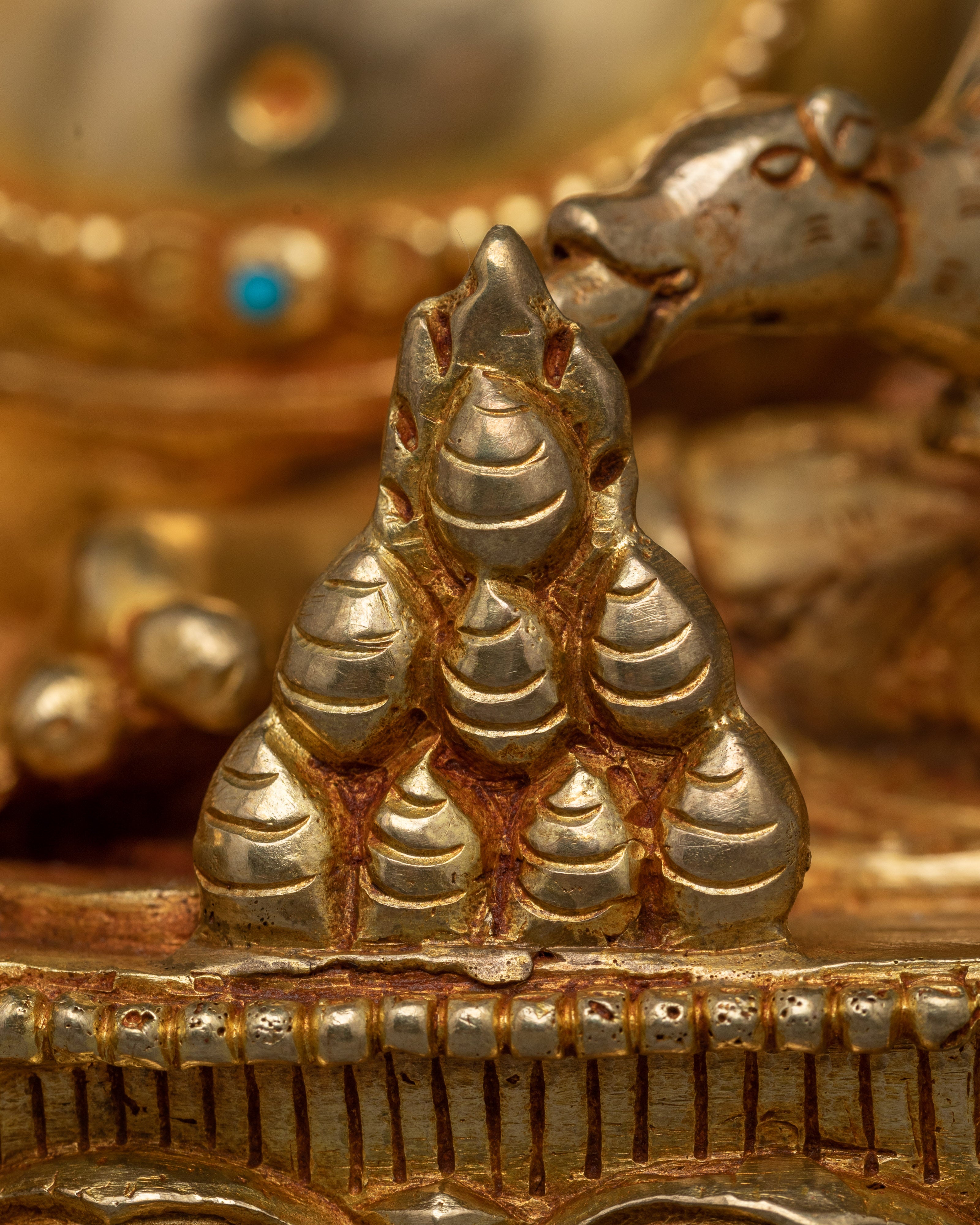 Opulent 24K Gold-Gilded Jambhala Sculpture | Handcrafted in Nepal