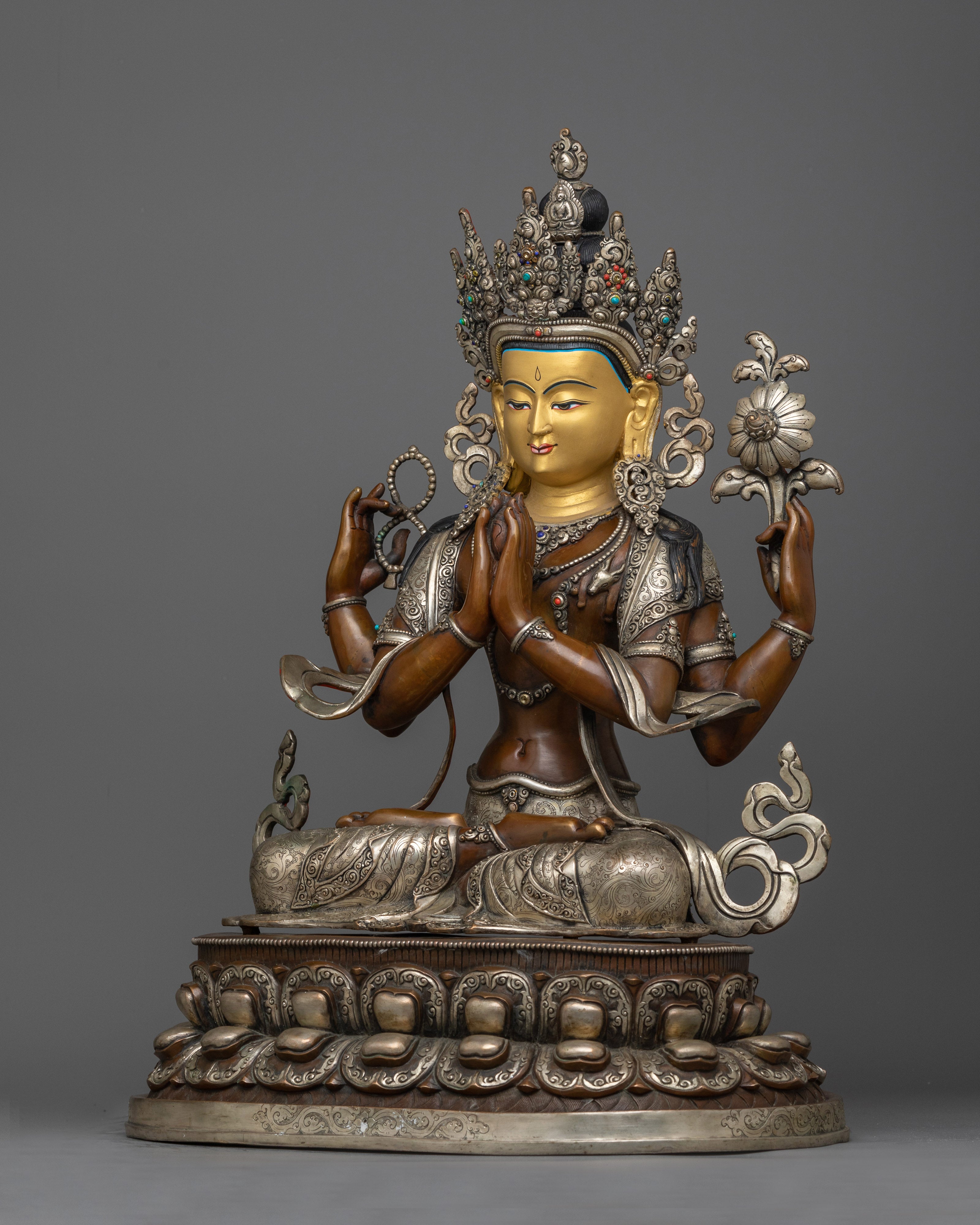 silver-plated-chenrezig