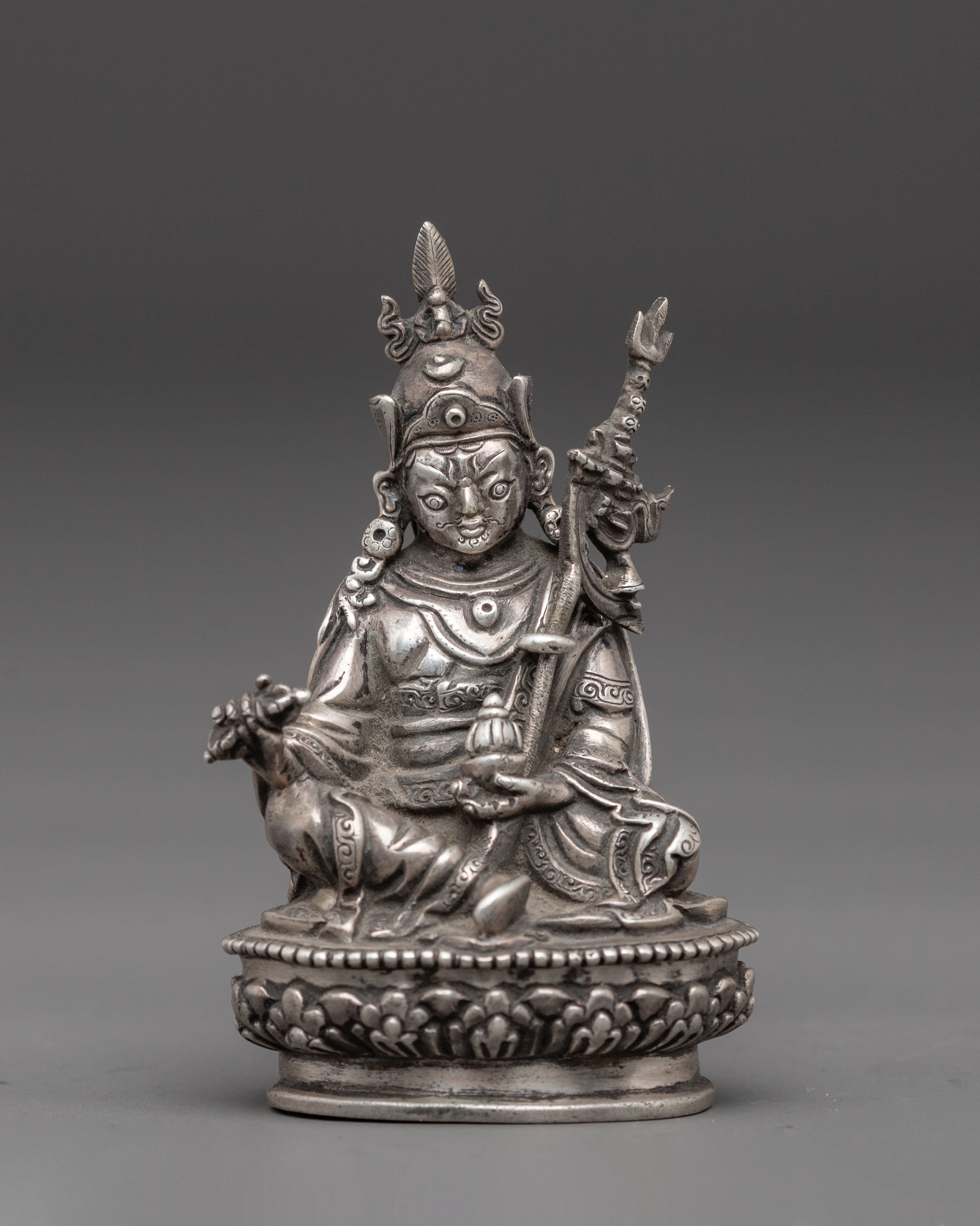 Silver Statue of Padmasambhava 