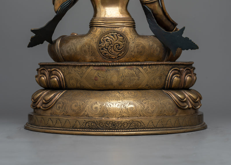 Radiant Antique White Tara Statue | Embodying Divine Tranquility