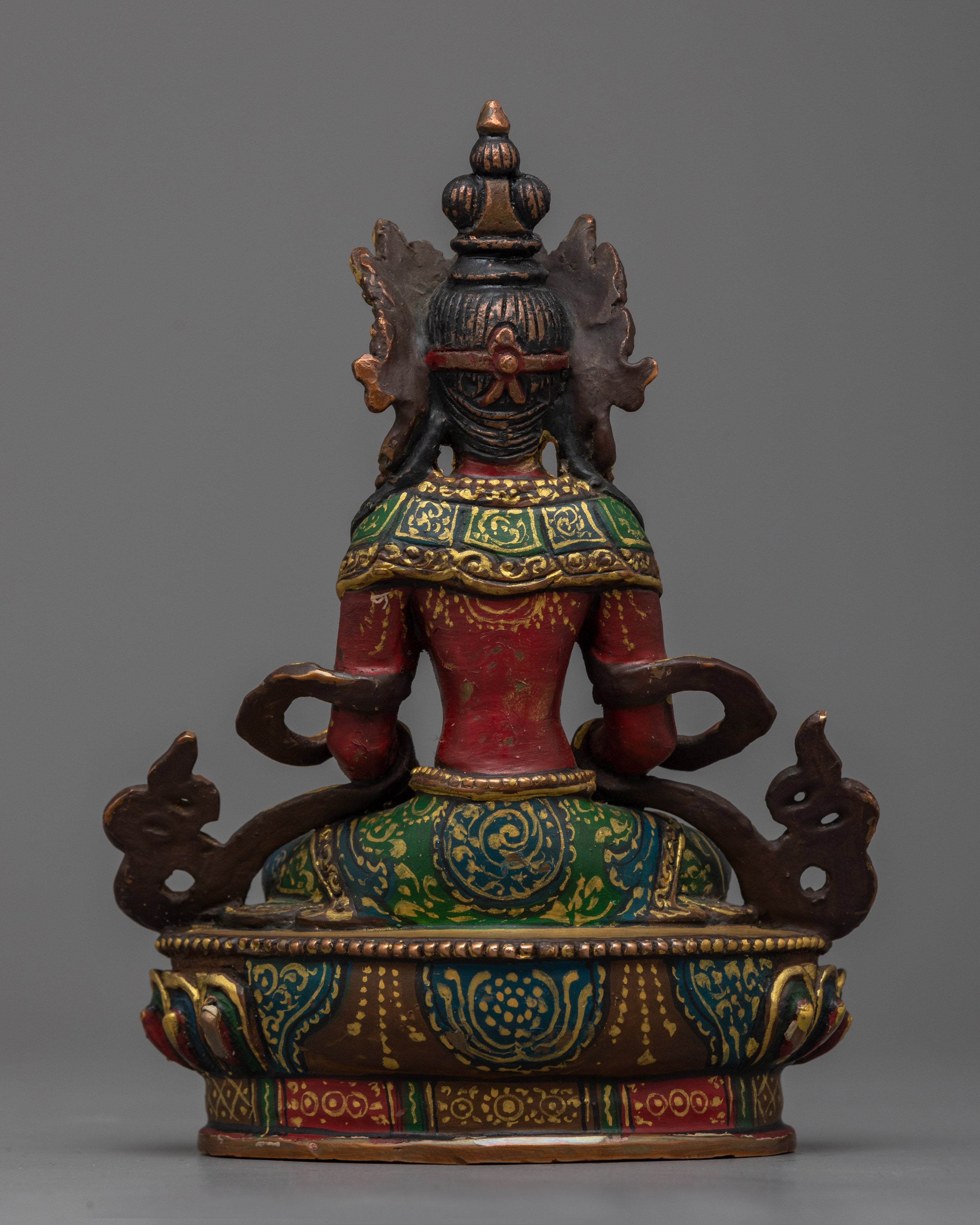 Colored Amitayus Statue | Blessings of Longevity and Wisdom