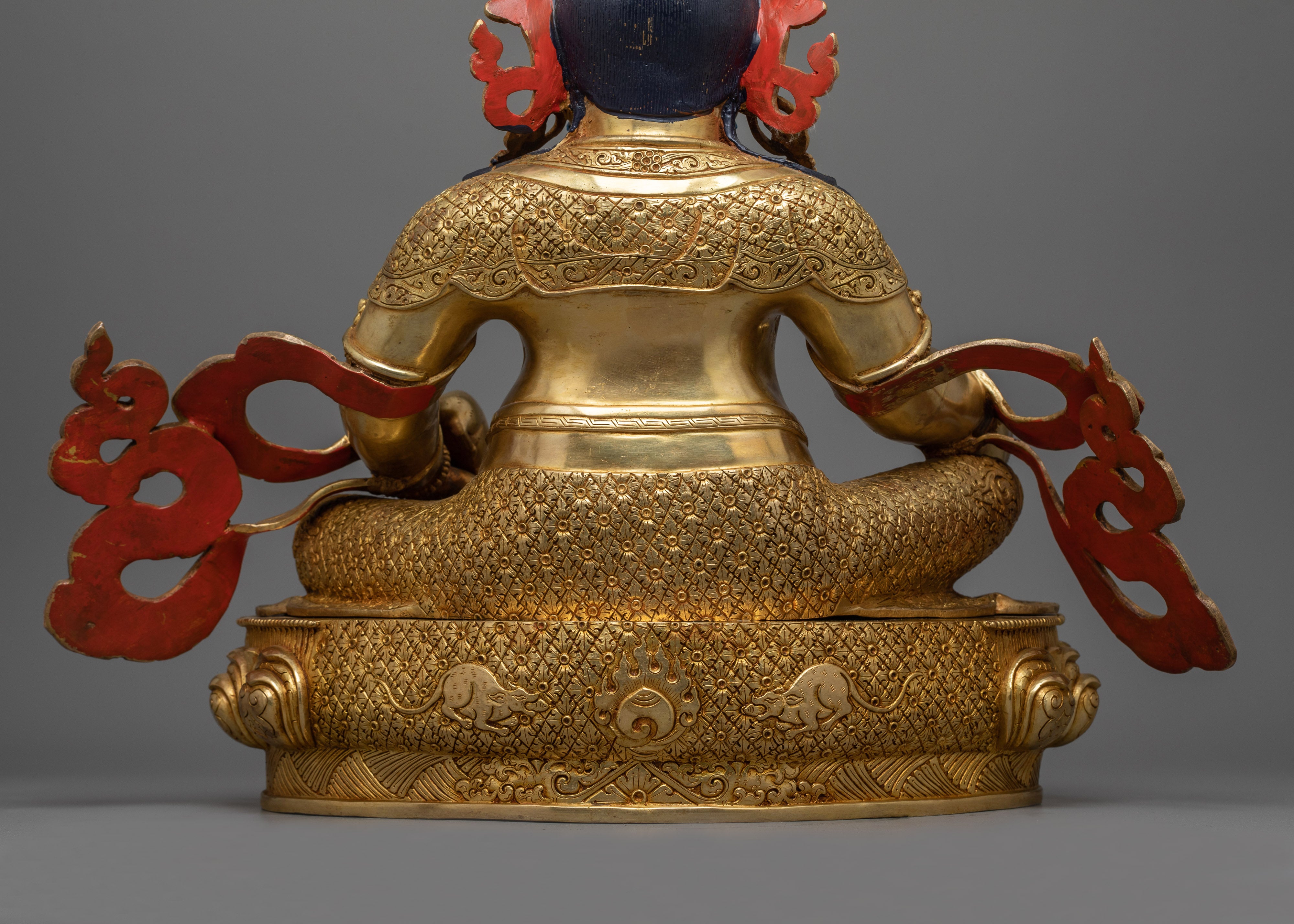 Handcrafted Gold-Gilded Dzambhala Statue | Buddhist Artful Design
