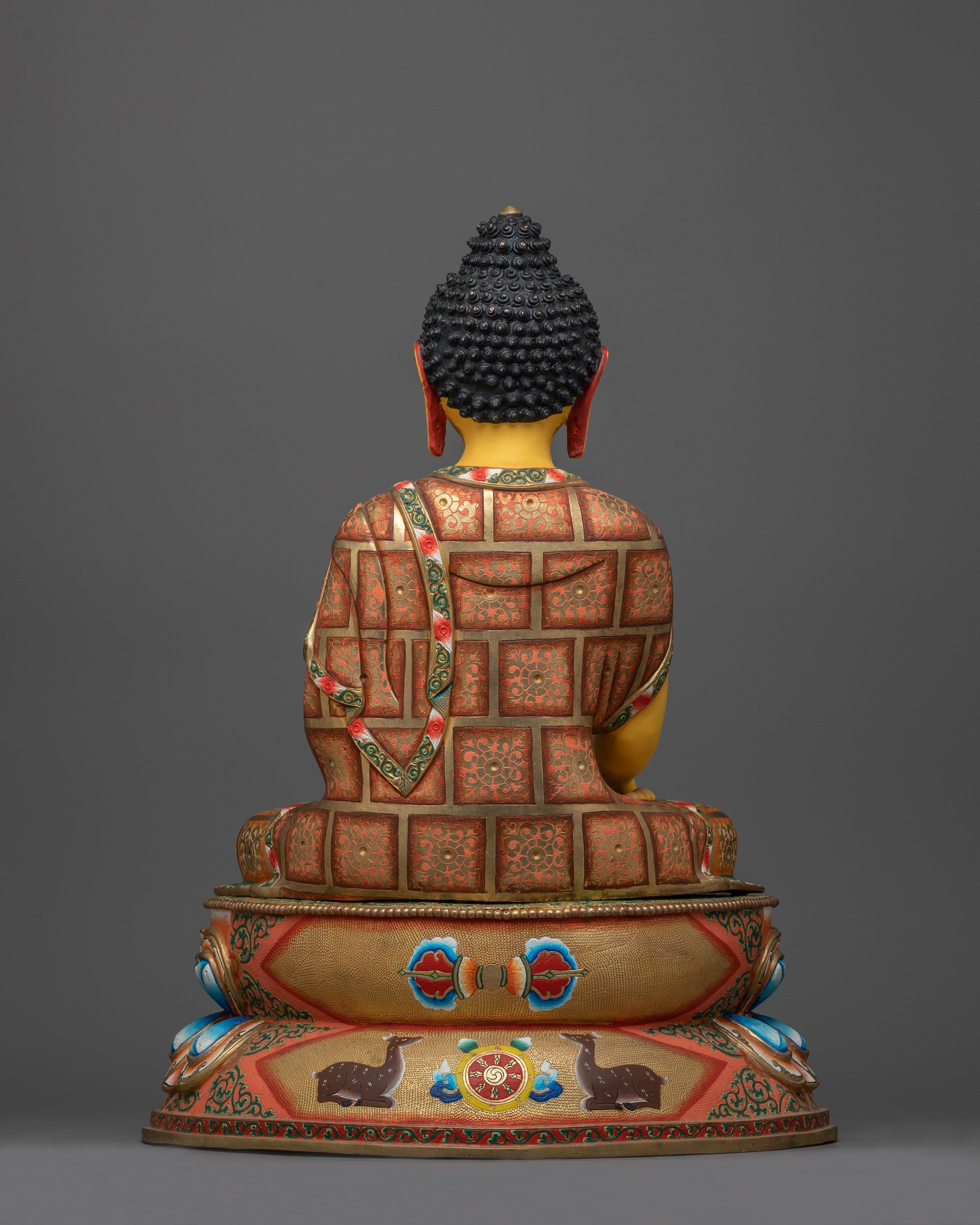 Shakyamuni Buddha Yellow-Hued Statue | Handcrafted Spiritual Emblem
