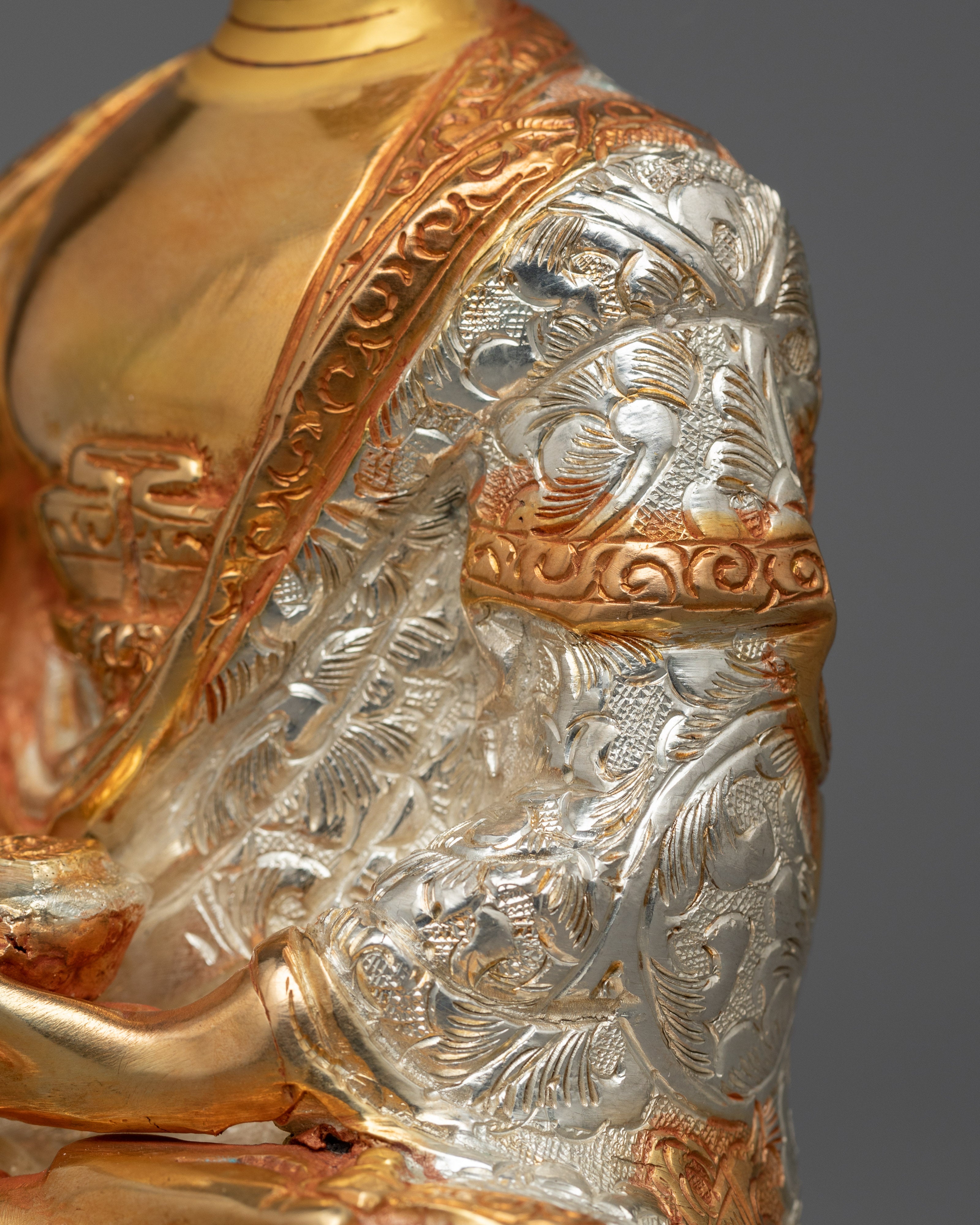 Ratna Sambhava Silver Plated Statue | Handcrafted Emblem of Generosity