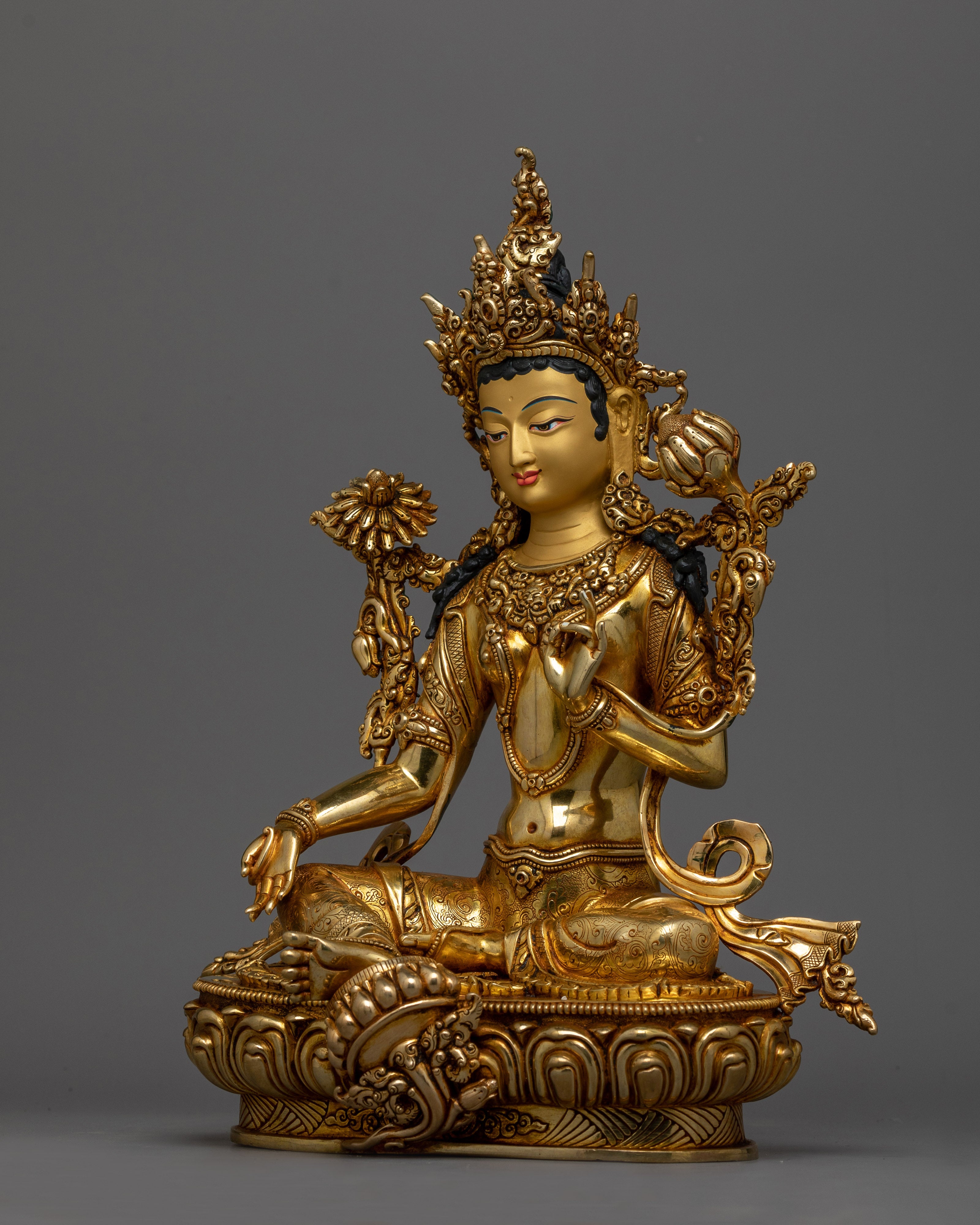 green-tara-gold-gilded-