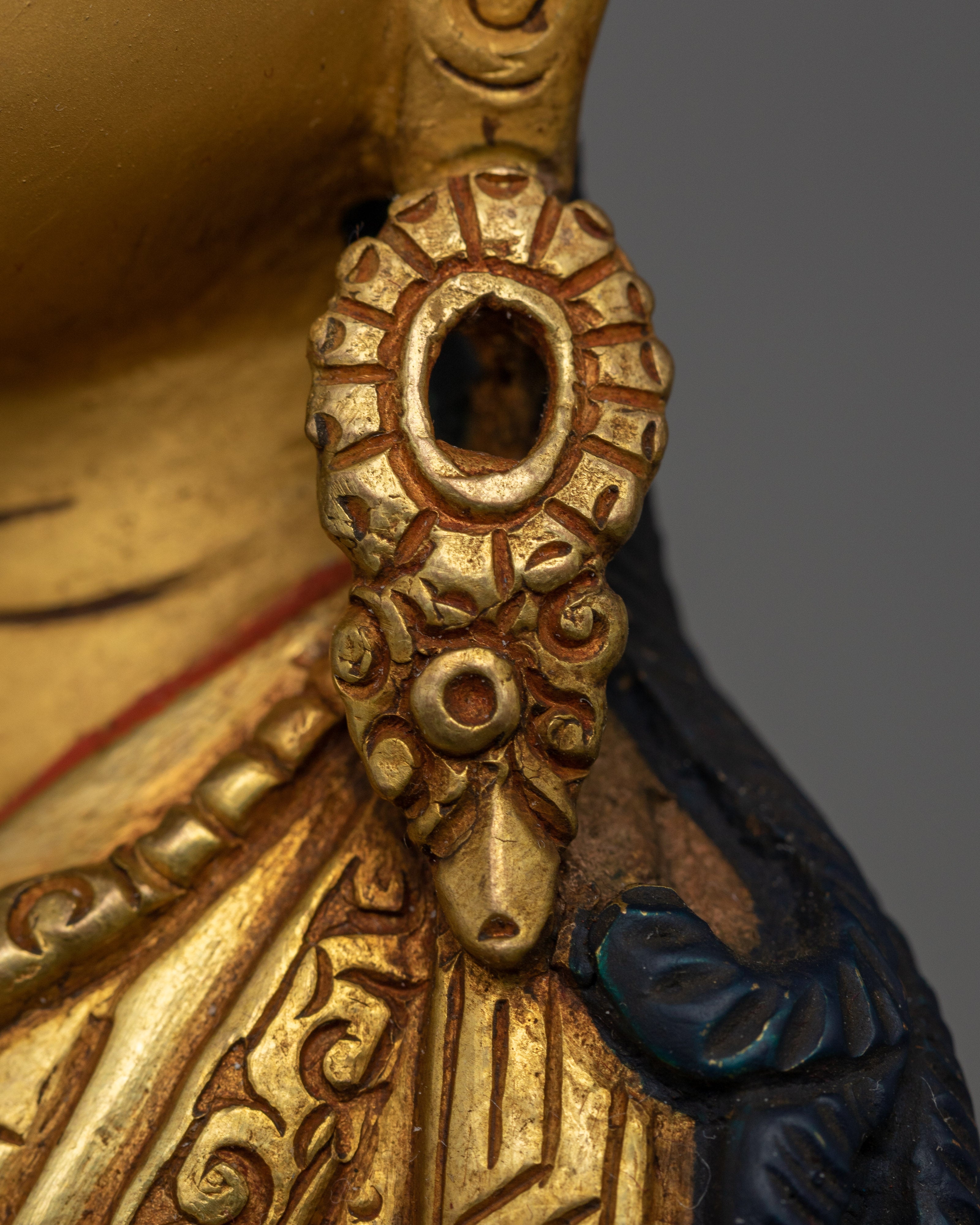 Guru Rinpoche Handcrafted Statue | Artisanal Symbol of Spiritual Insight