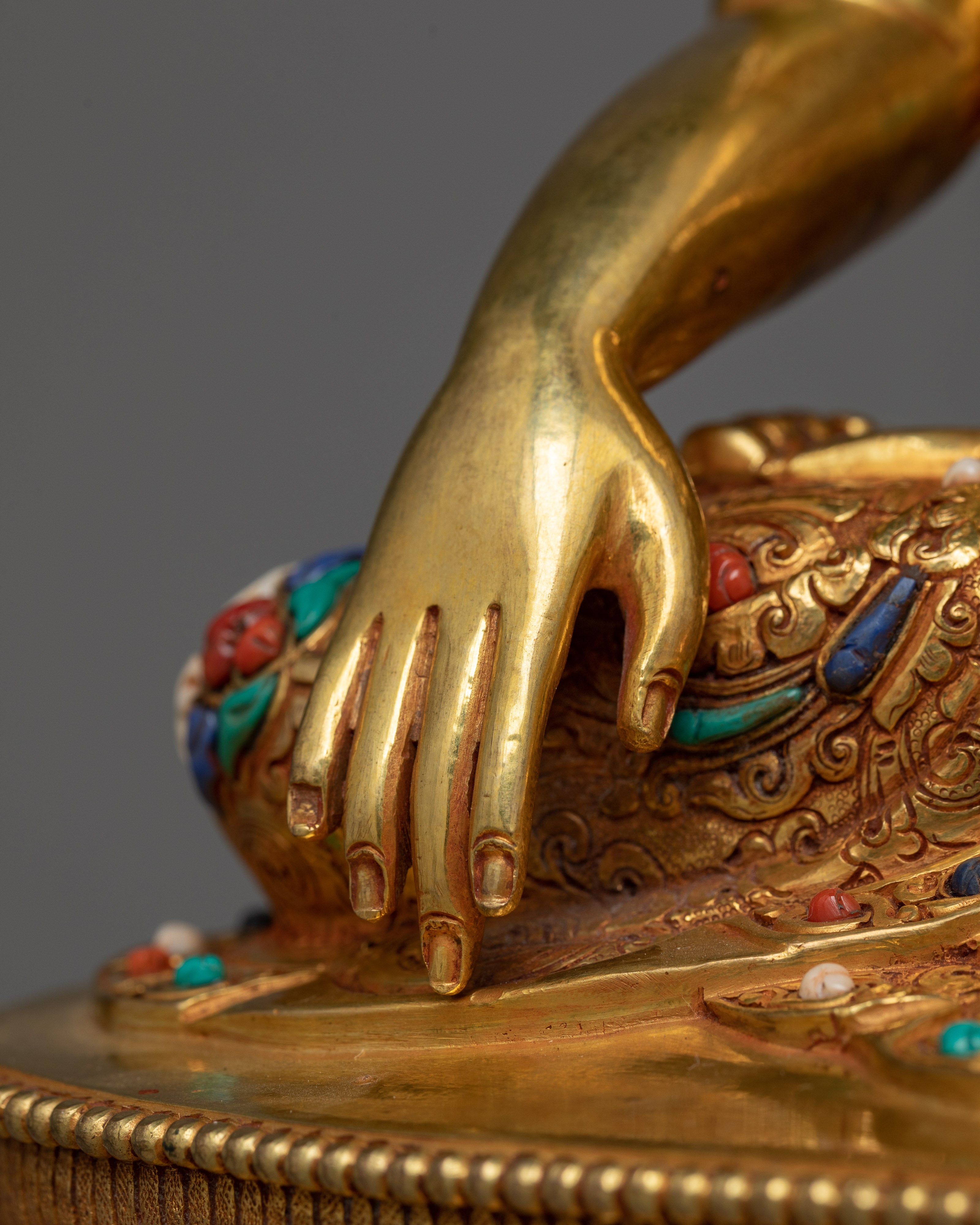Authentic Tibetan Statue of Shakyamuni Buddha | Original Handmade Buddhist Sculpture