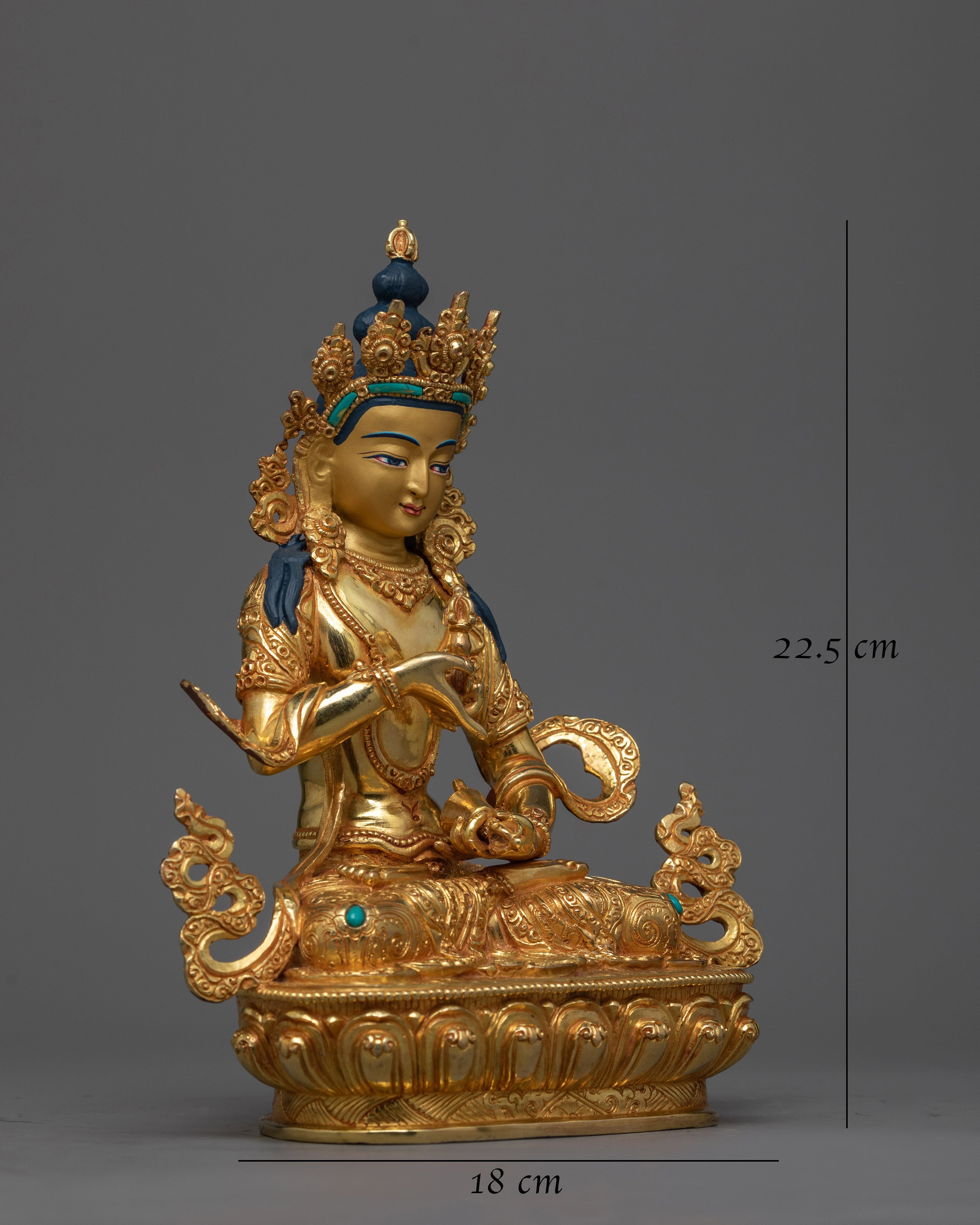 Vajrasattva Gold-Gilded Statue | Symbol of Purification and Renewal