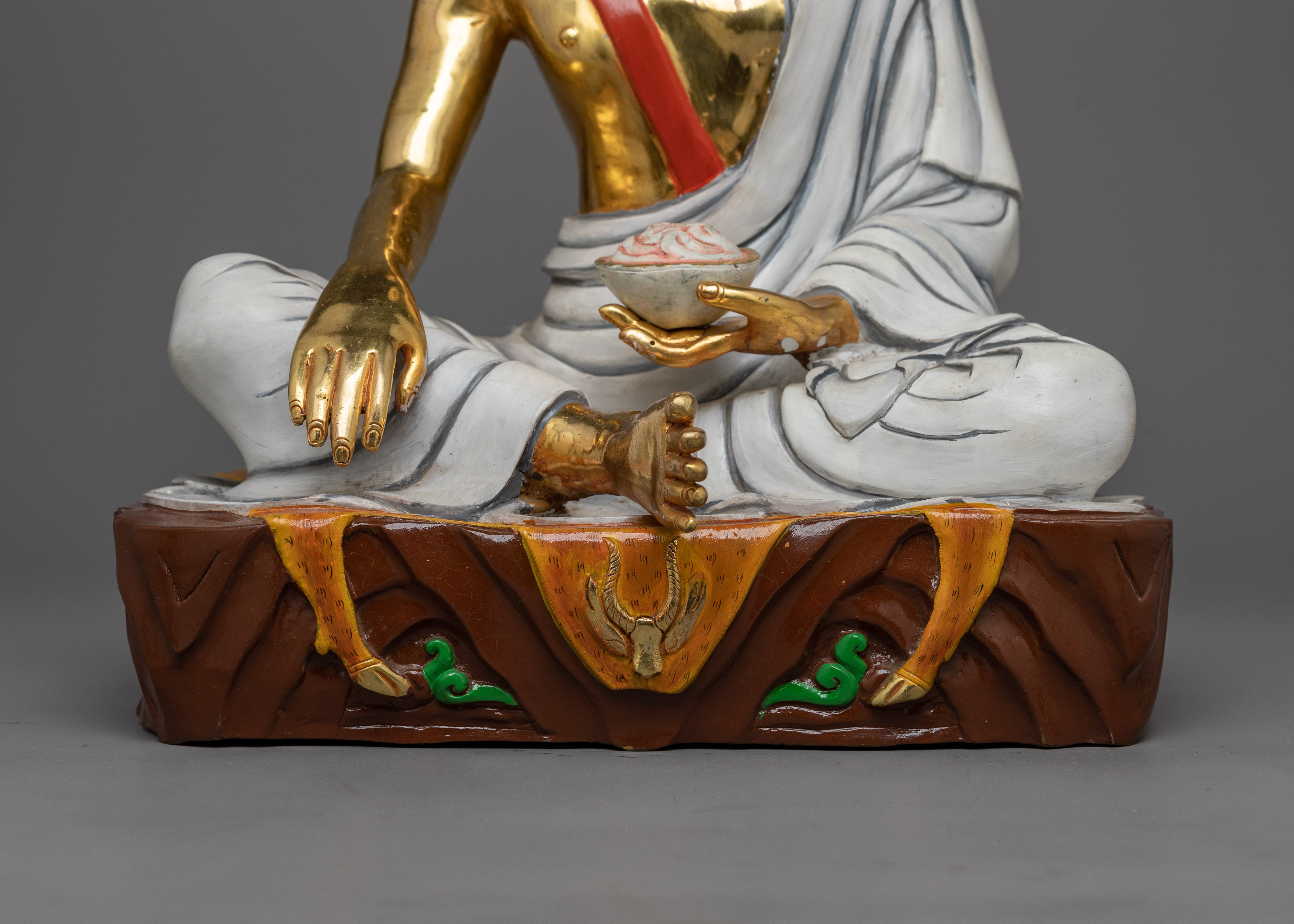 Kagyu Three Masters Statue Set | 24K Gold-Gilded Icons of Tibetan Buddhism