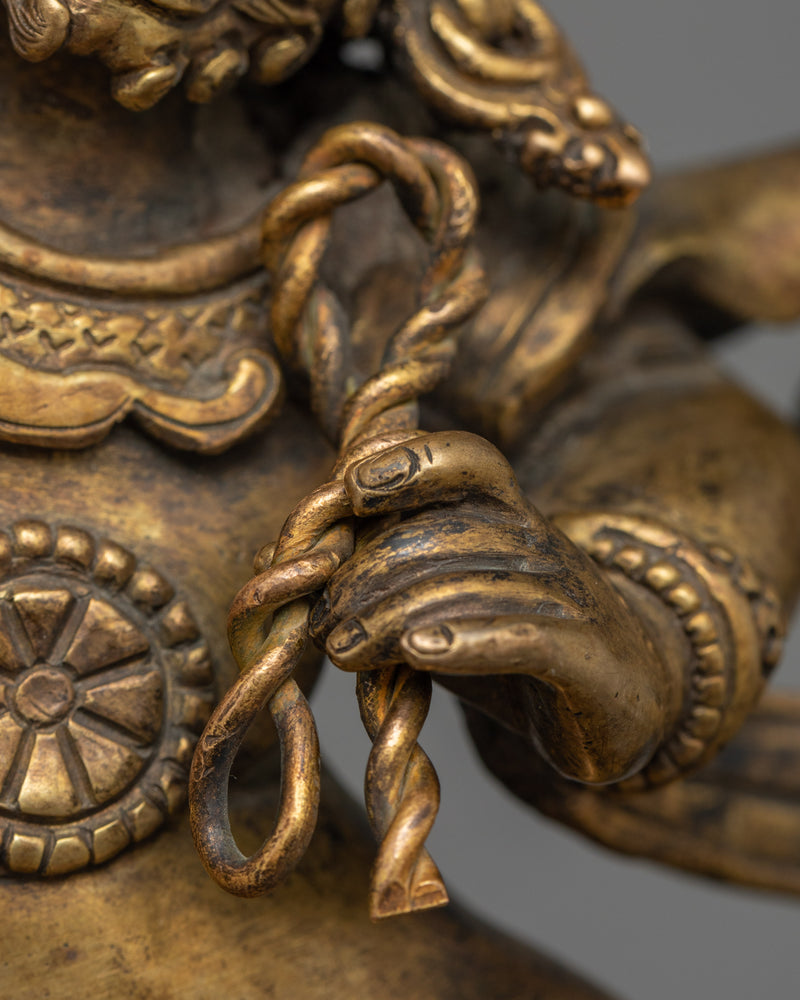 Female Mahakala Palden Lhamo Antique Statue | A Fierce Protector in Tibetan Tradition