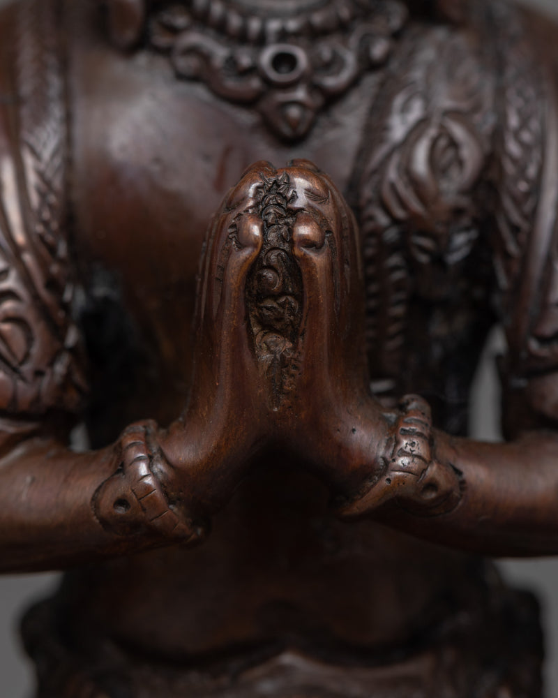 1000-Armed Chenrezig Oxidized Statue | Icon of Infinite Compassion