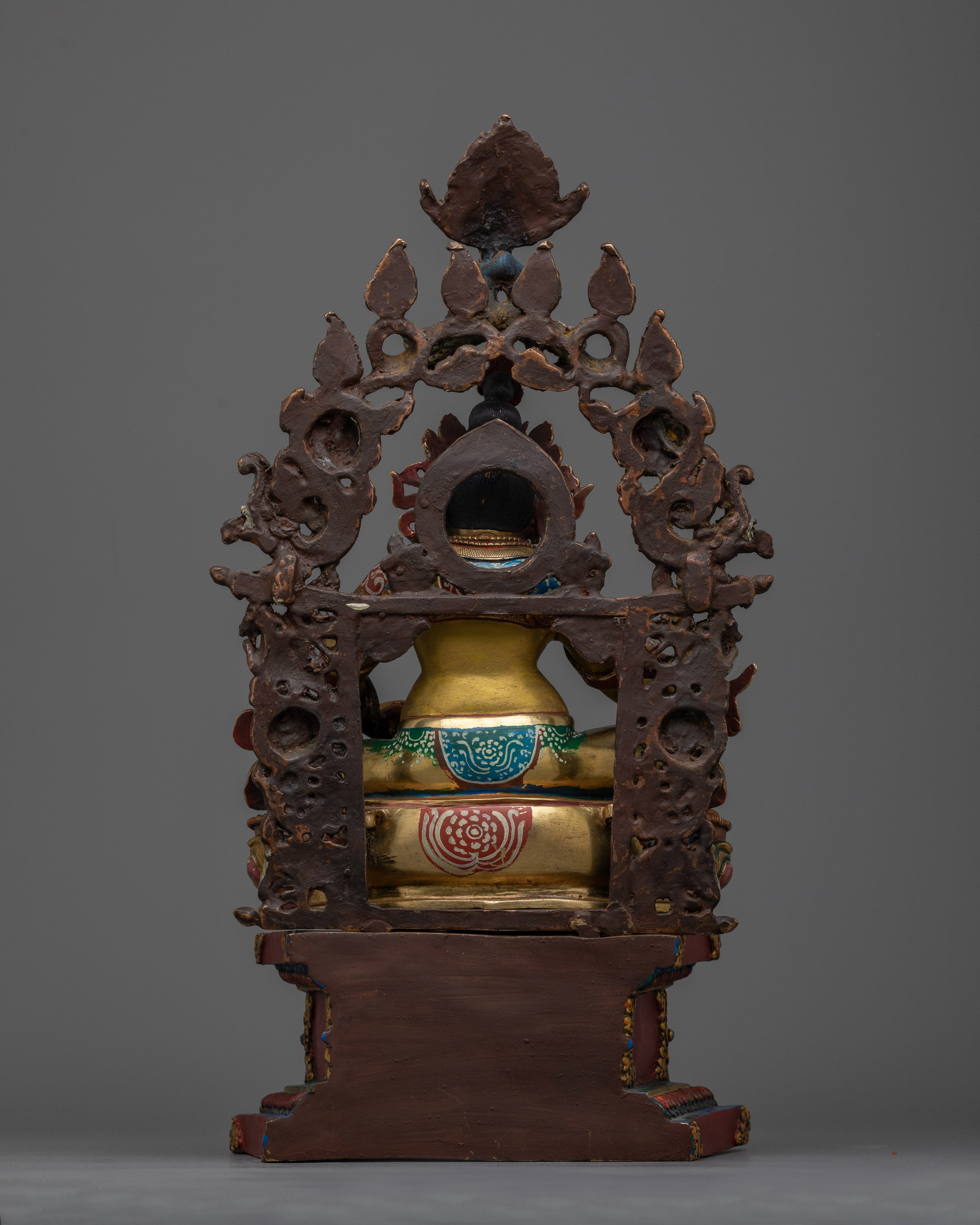 Antique Dzambhala Colorful Statue | Opulent Symbol of Prosperity