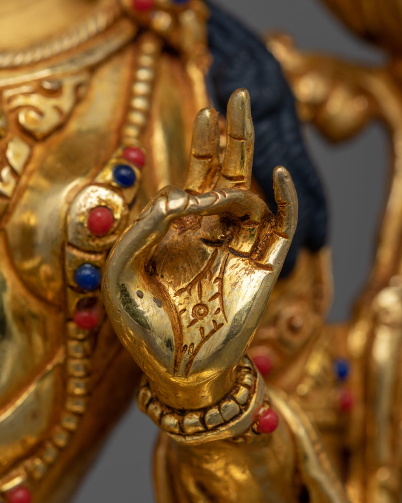 Tibetan Art Piece Green Tara | Guardian of Compassion and Enlightenment