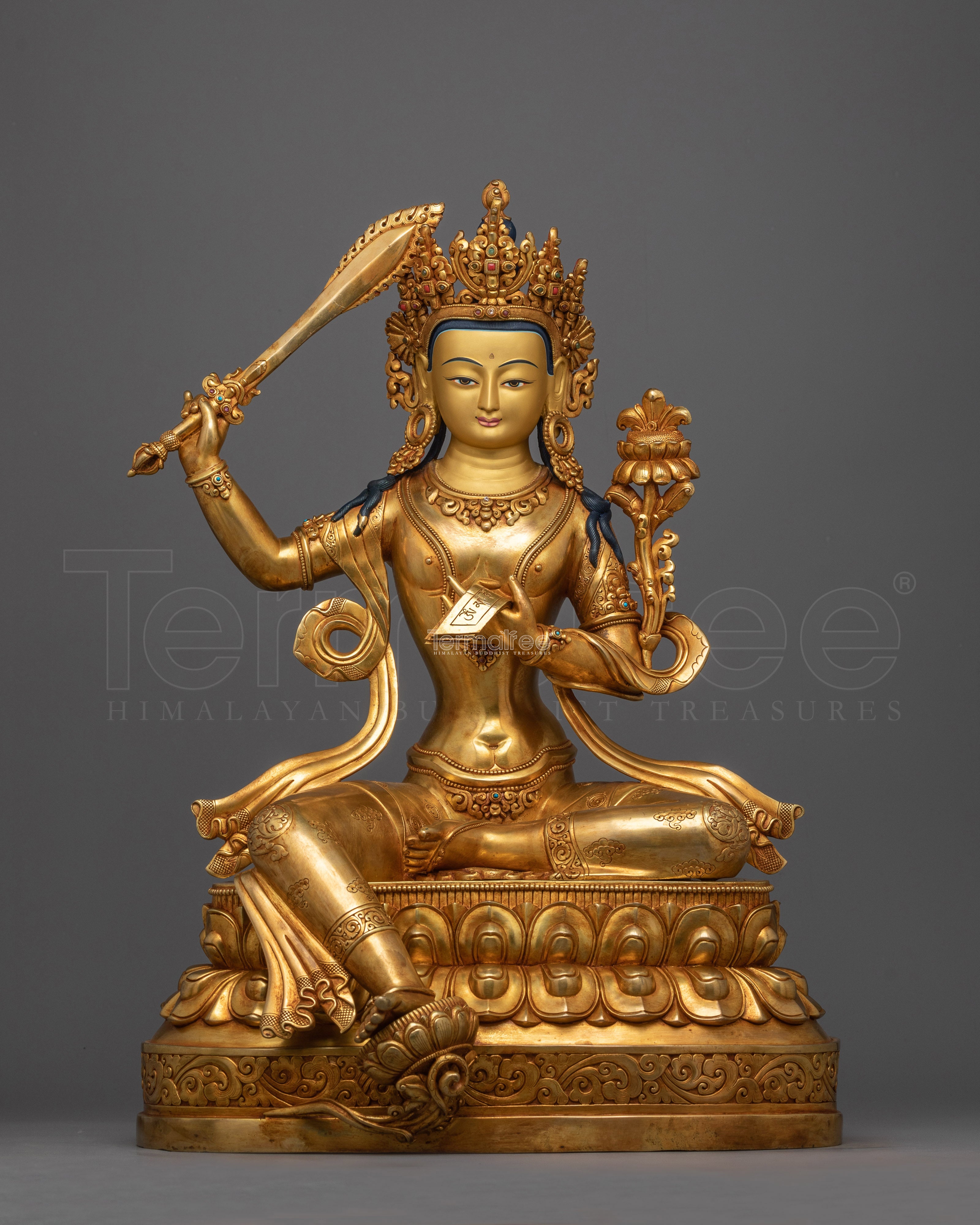 Manjushri: An Insight Wisdom Deity Statue | Sculptural Perfection