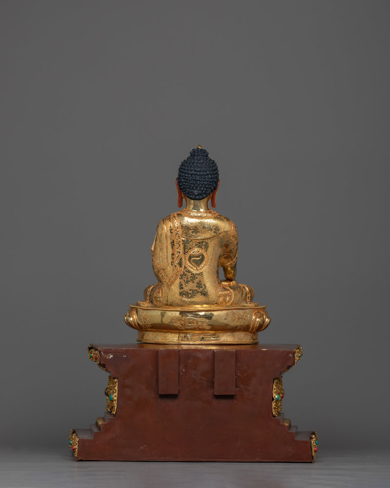 Shakyamuni Buddha with Guru Rinpoche and Chenresig Set | Himalayan Statue Set Artwork