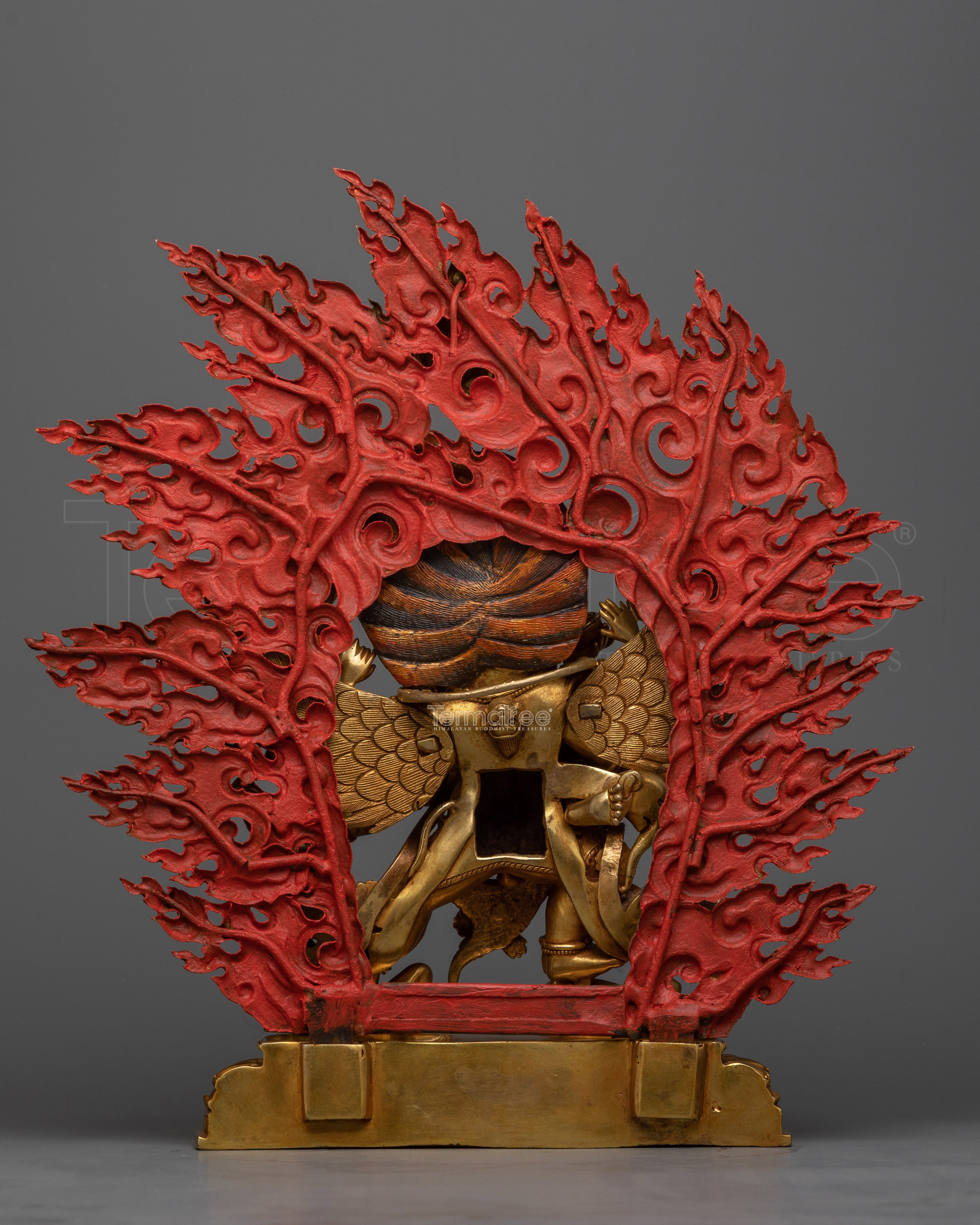 Gold Gilded Buddhist Statue |  Authentic Handmade Statue of Vajrakumara