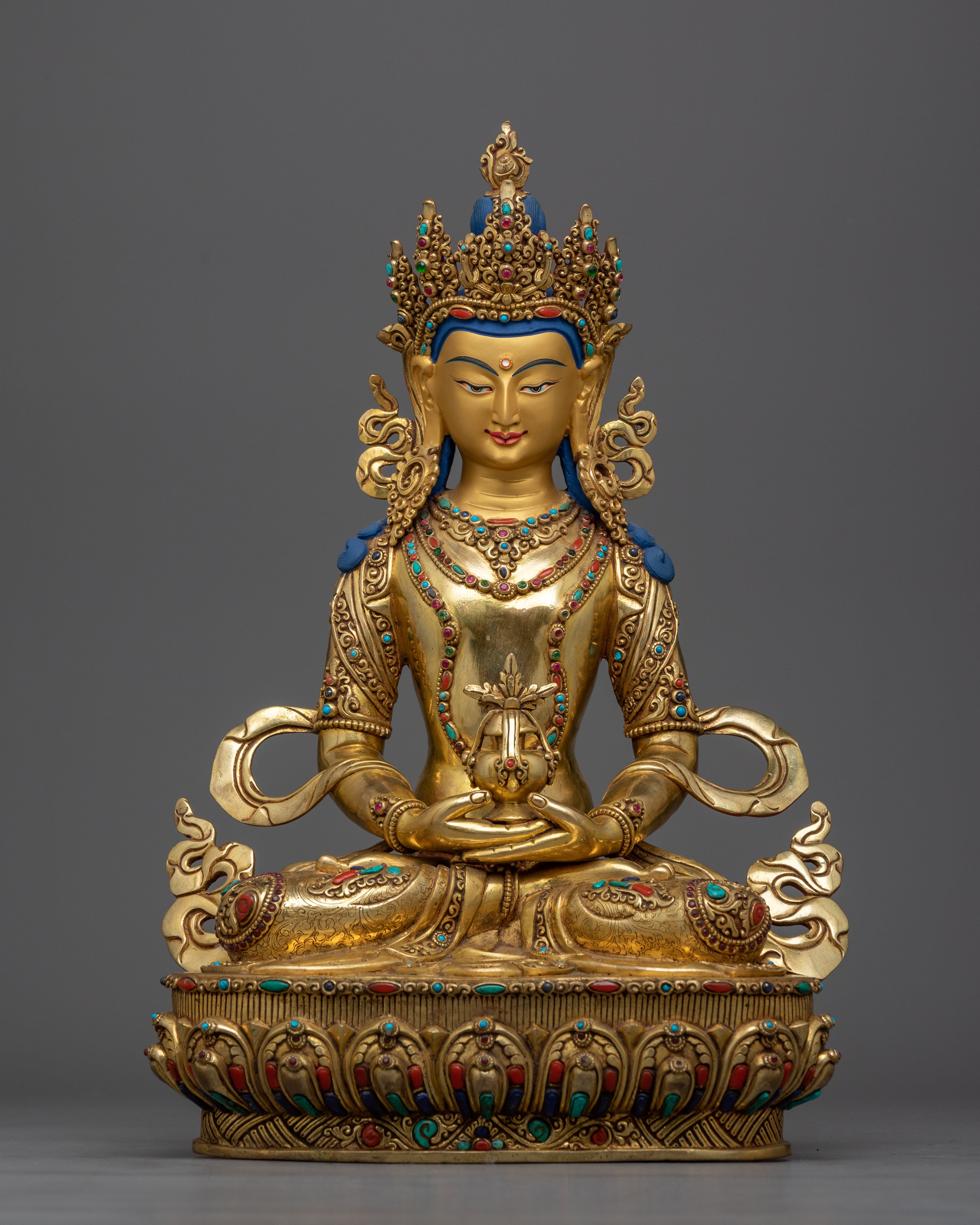 Gemstone Amitayus Statue