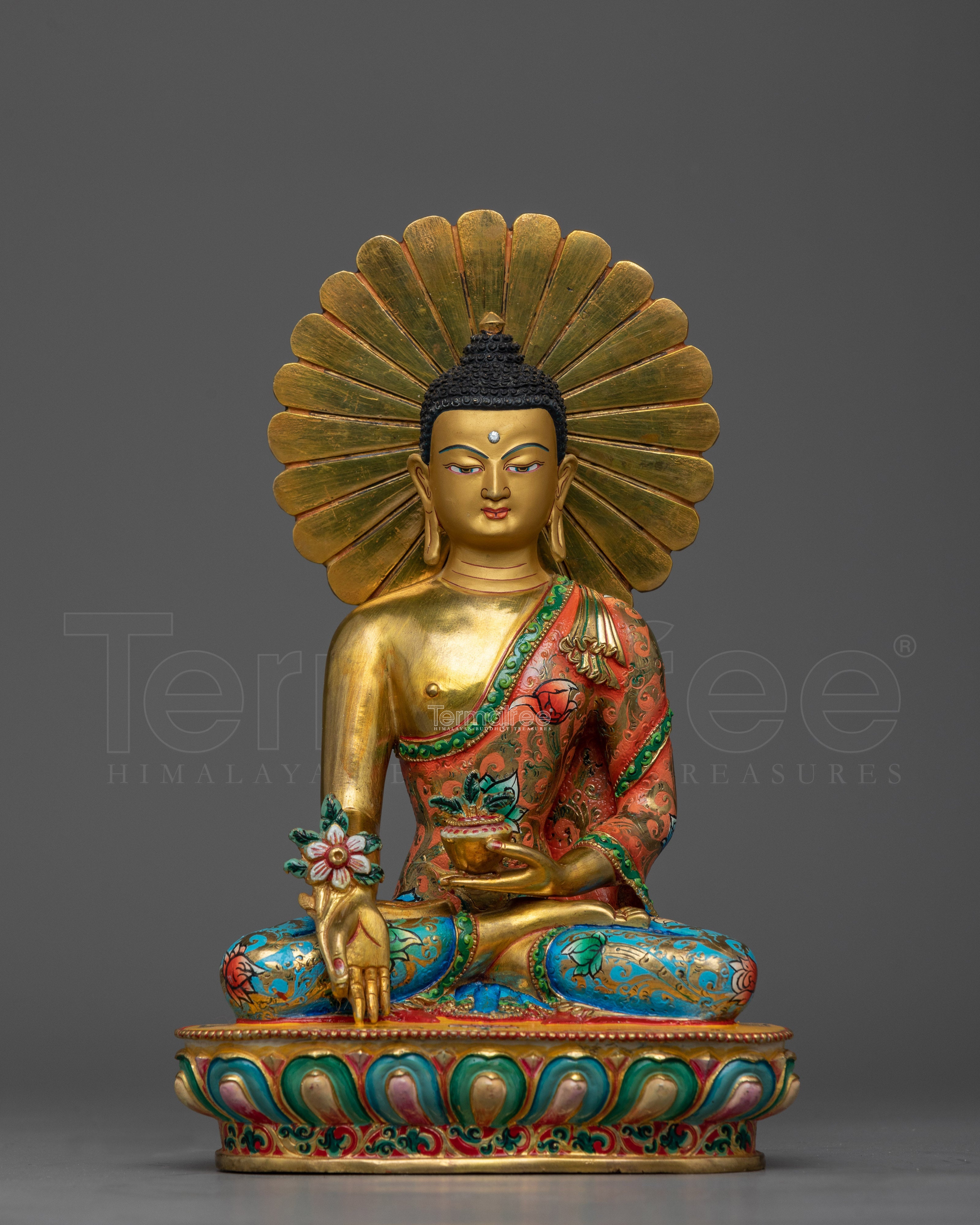 Medicine Buddha Multi-Colorful Statue | Embodiment of Healing and Compassion