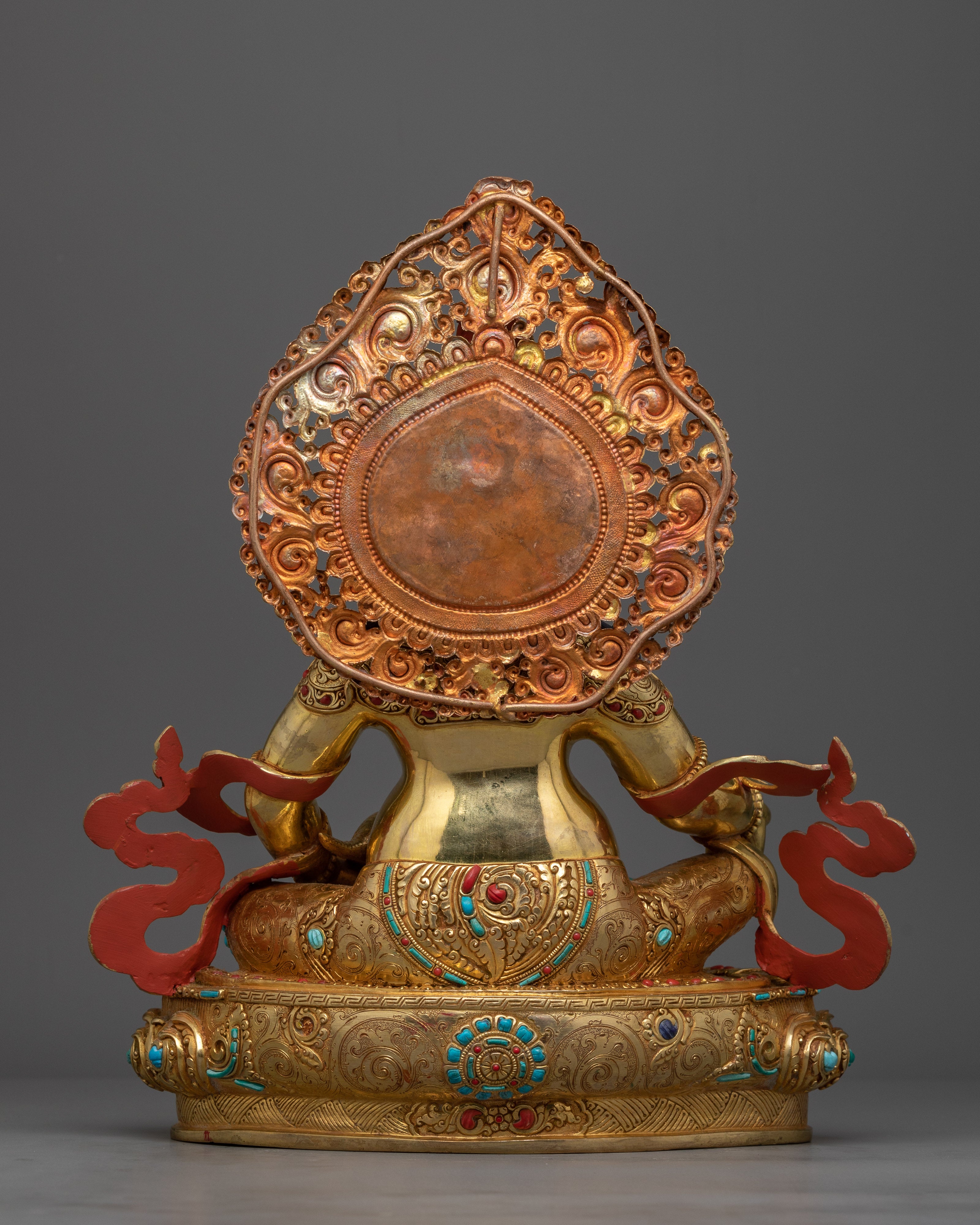 Dzambhala Gemstone-Decorated Statue | Embodiment of Wealth and Compassion