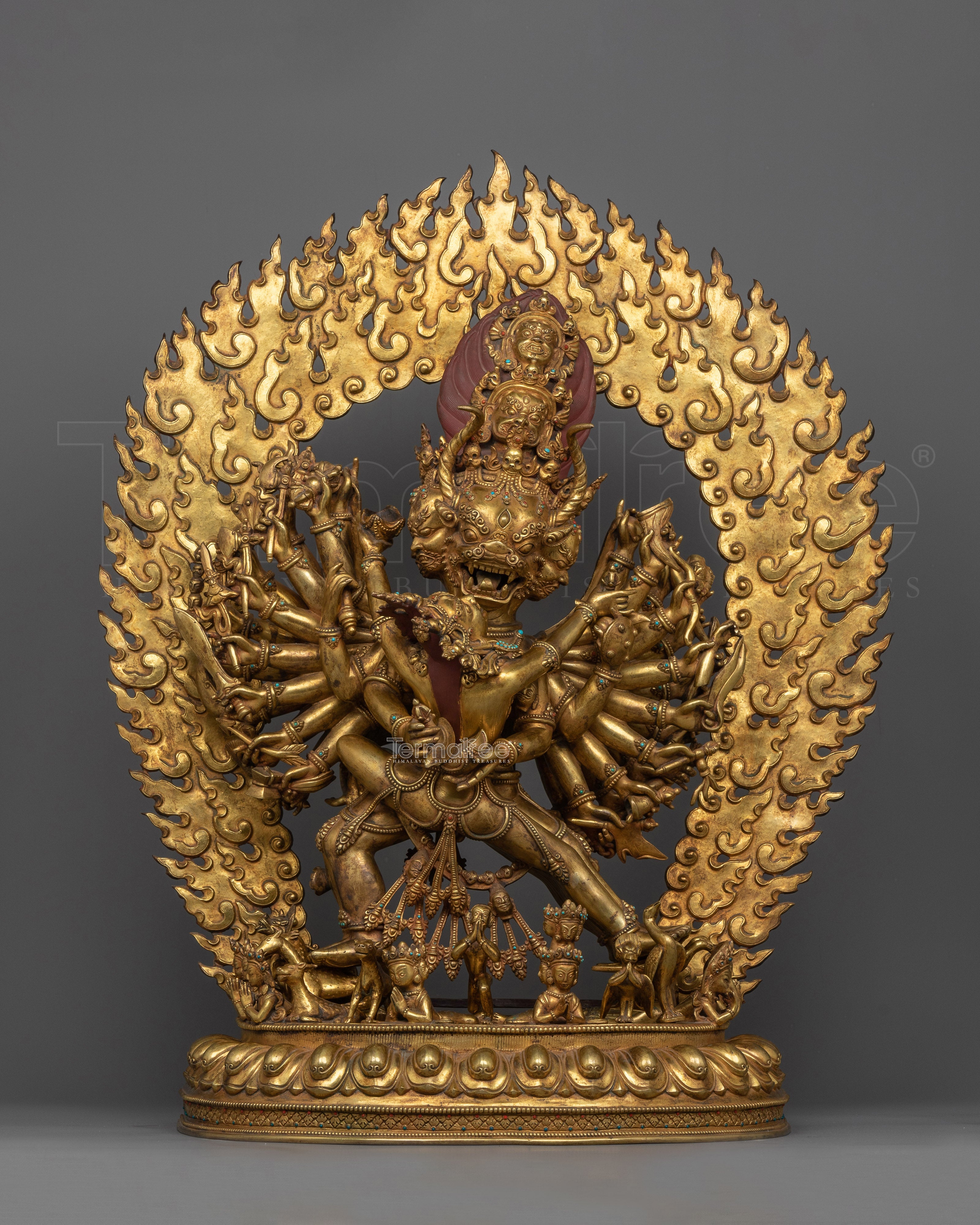 Yamantaka and His Consort Statue | Embodiment of Wrathful Compassion