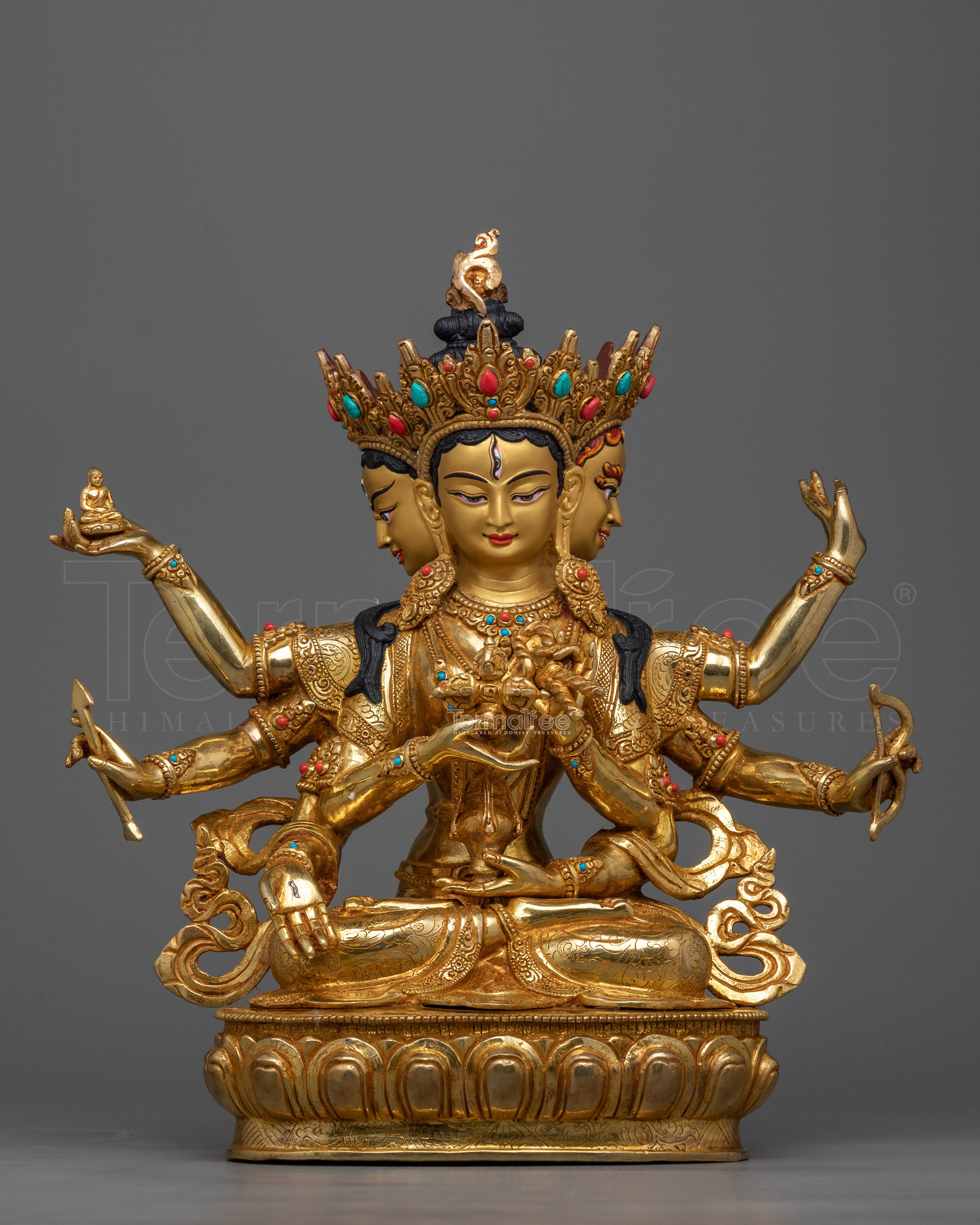 Six-Arms Goddess Namgyalma Statue | Embodiment of Healing and Longevity