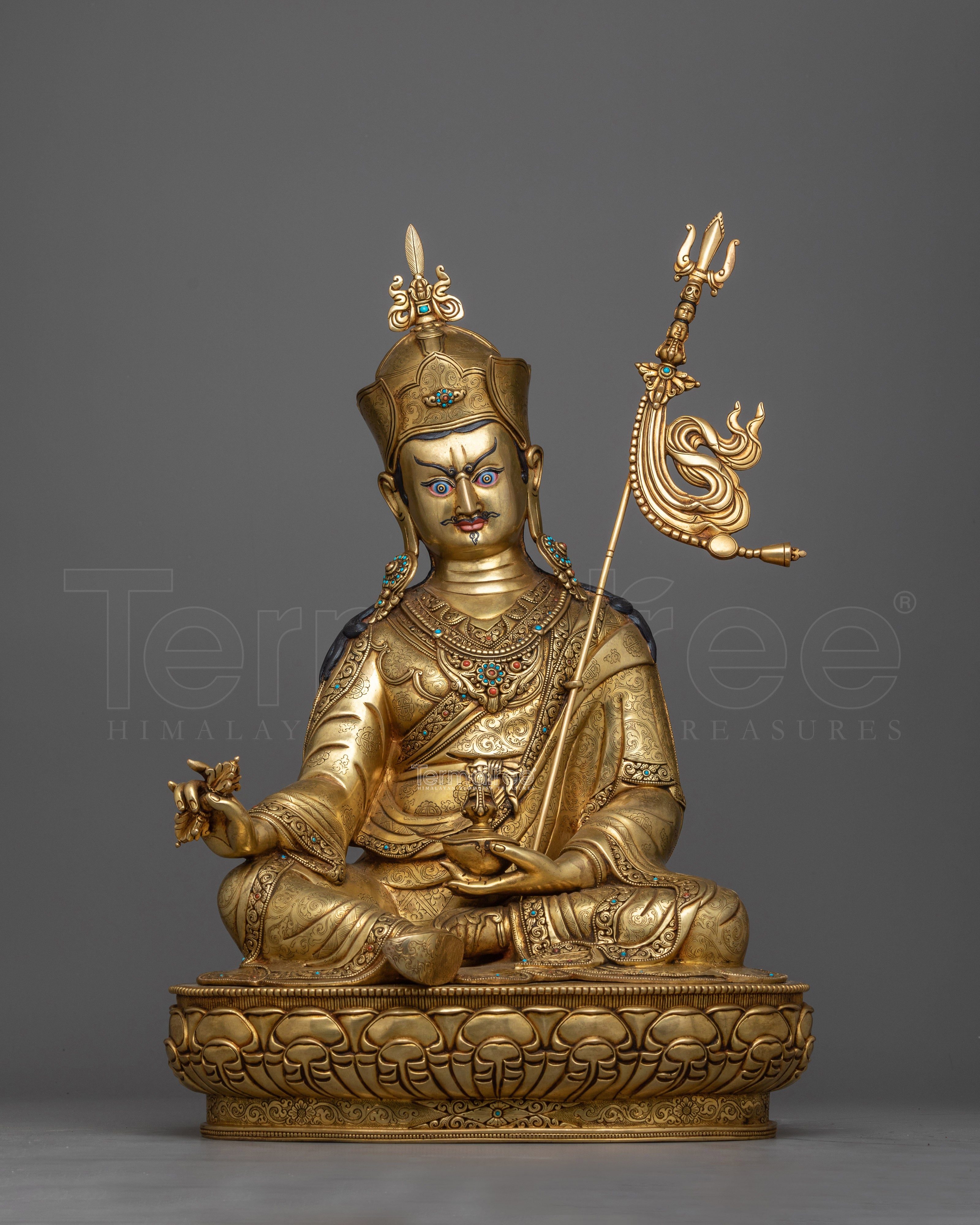 Elegant Guru Rinpoche Antique Touch Statue | Handcrafted with Precision
