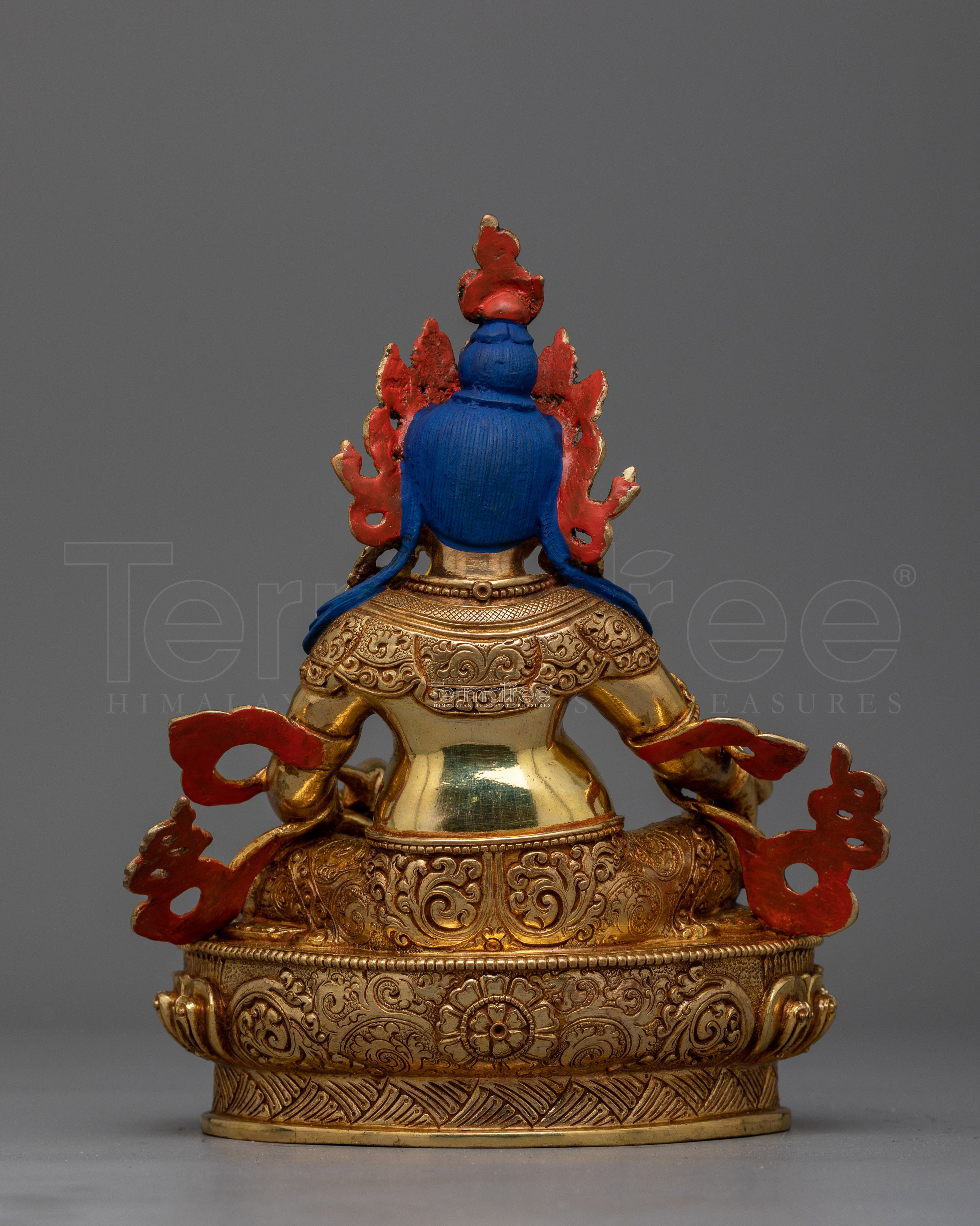 Gold Gilded Dzambhala, The Jewels Deity | Icon of Wealth and Prosperity