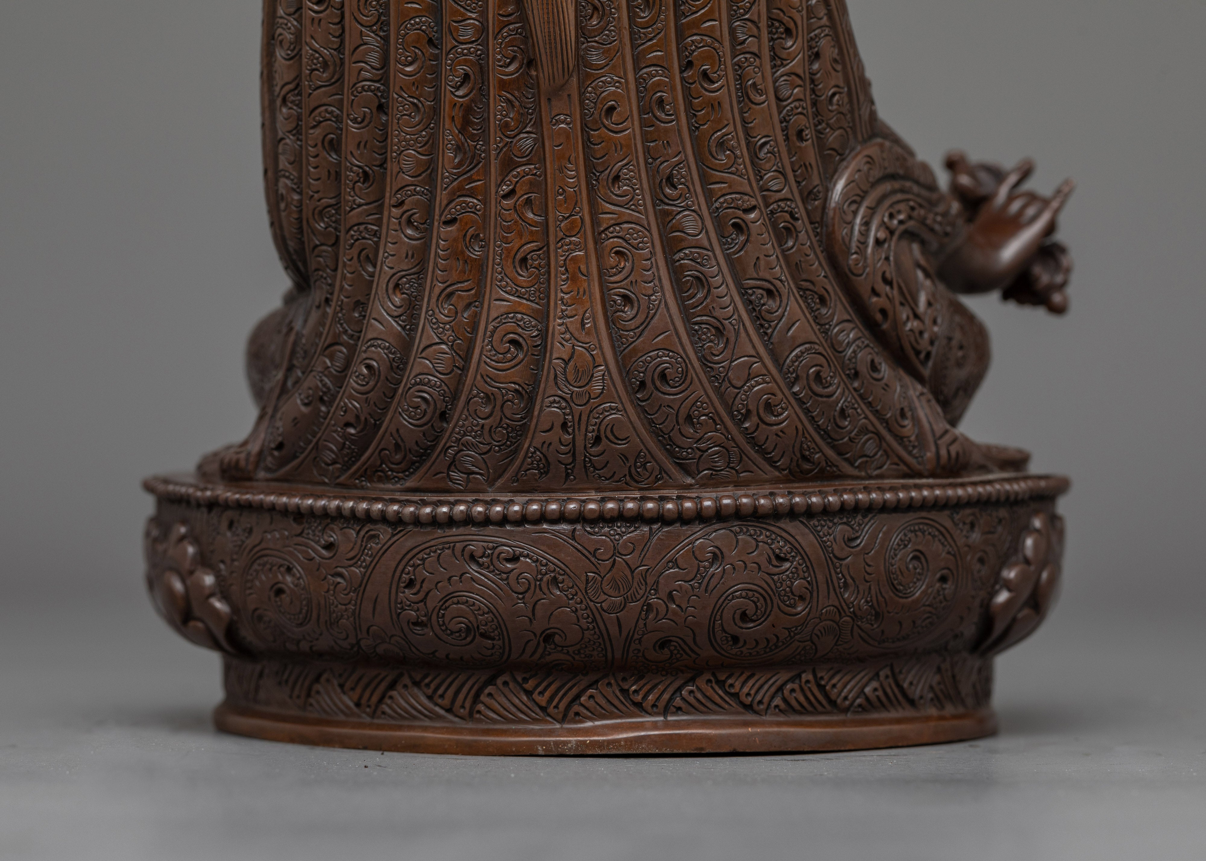 Handcrafted Oxidized Sculpture Guru Rinpoche | Tibet Buddhism Statue