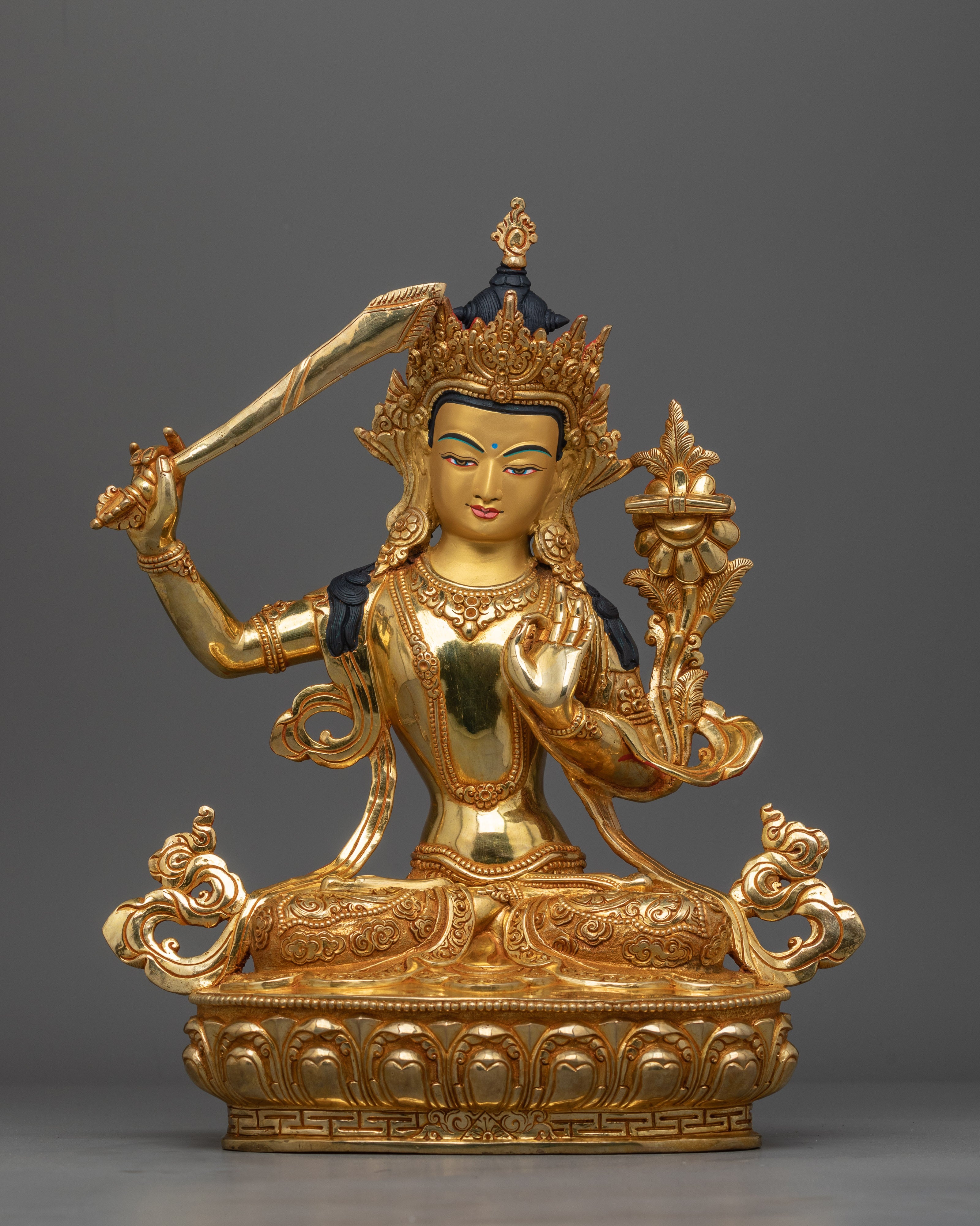 insight-deity-manjushri-gold-gilded