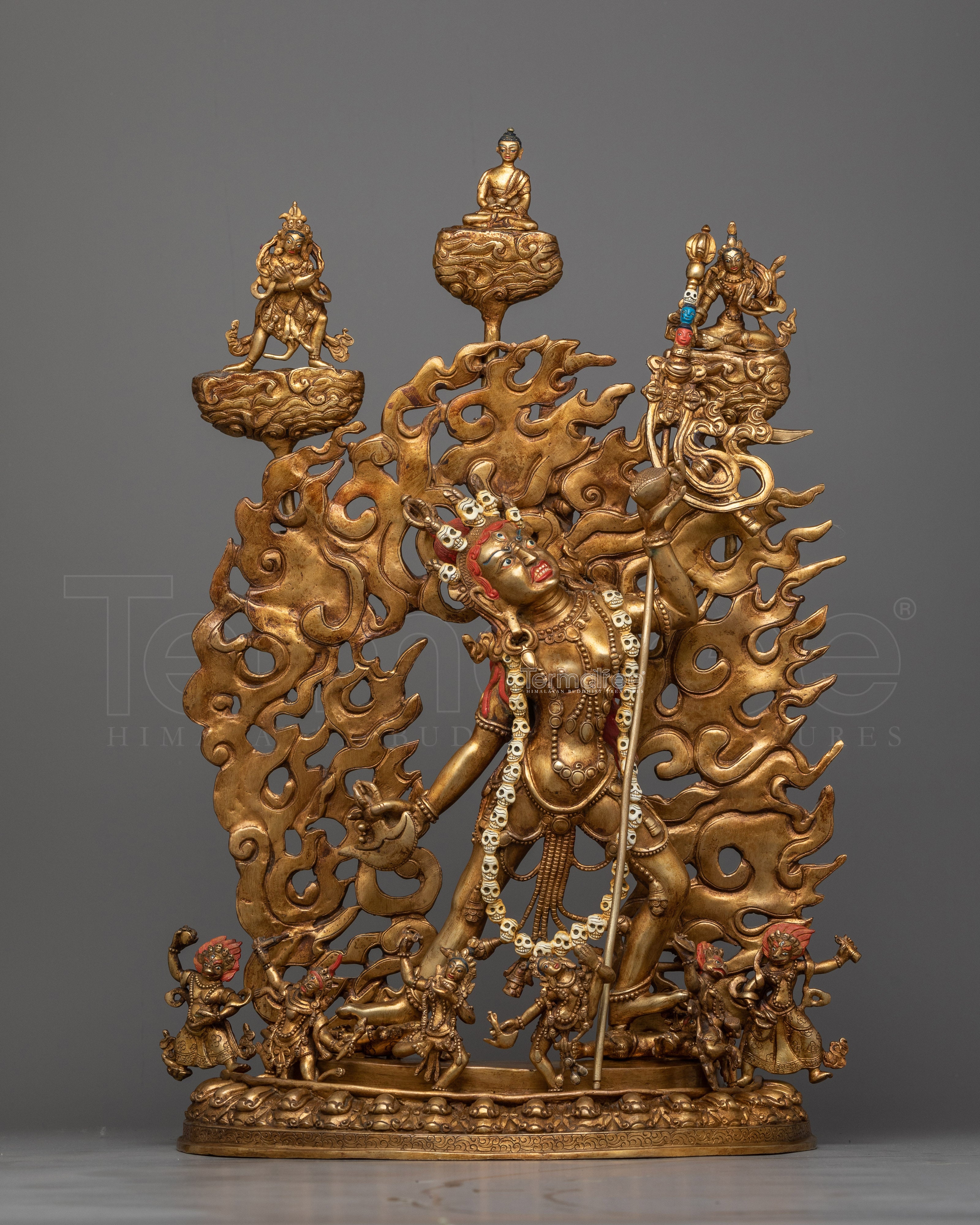 Vajrayogini Antique Gold-Gilded Statue | A Manifestation of Mystical Feminine Power
