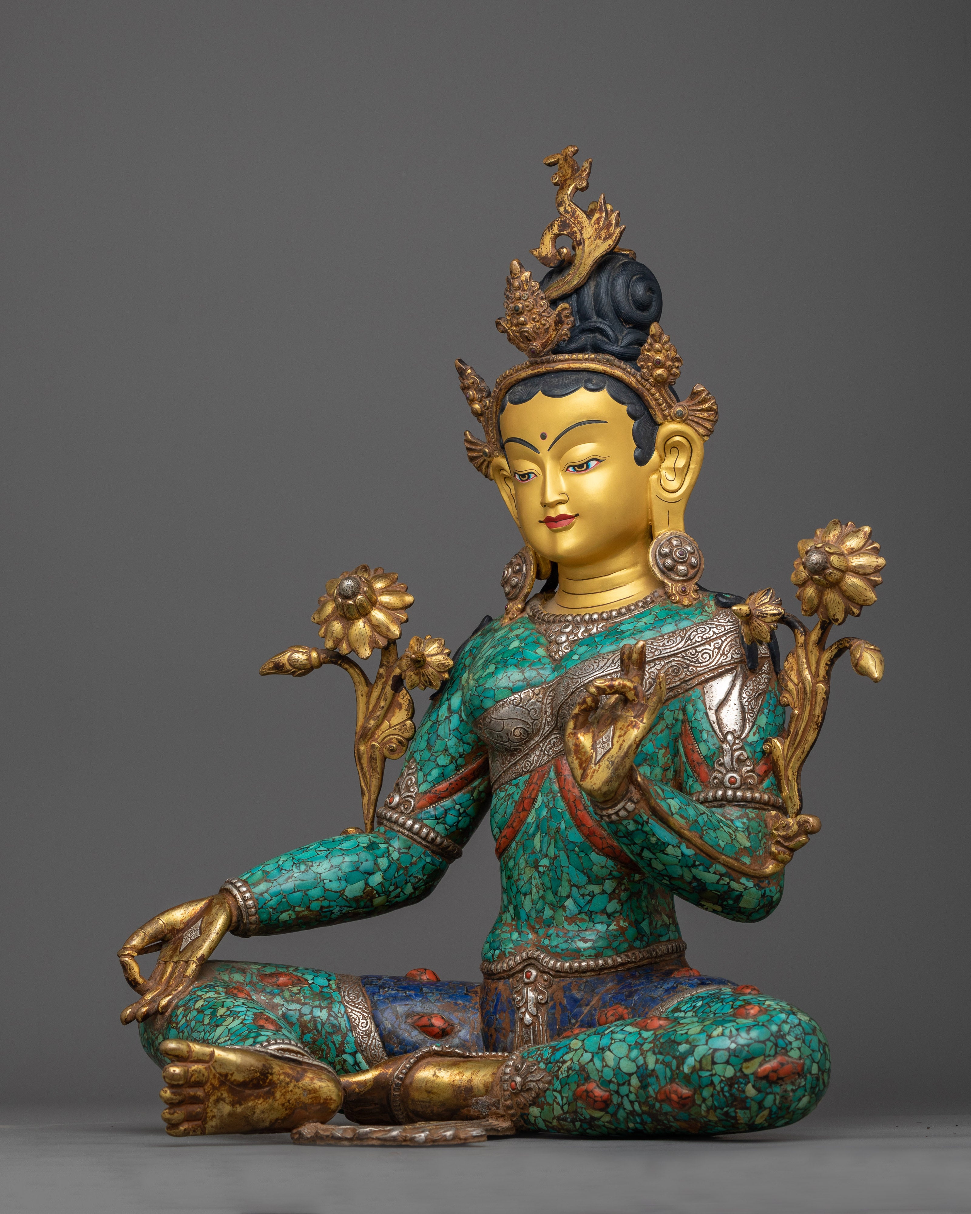 green-tara-turquoise-and-lapis-decorated