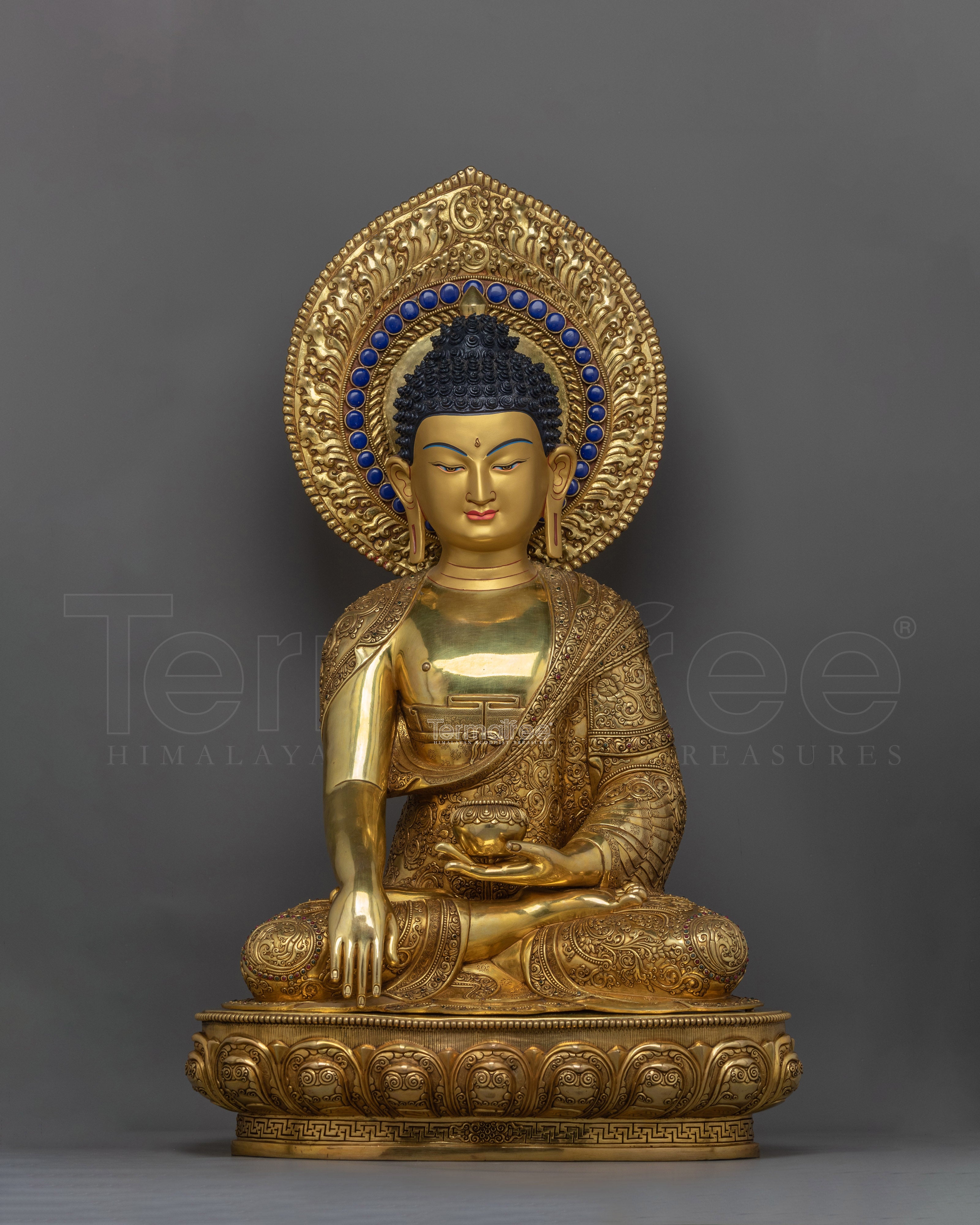 Gautama Shakyamuni Buddha 24K Gold Gilded Statue | Radiant Symbol of Enlightenment