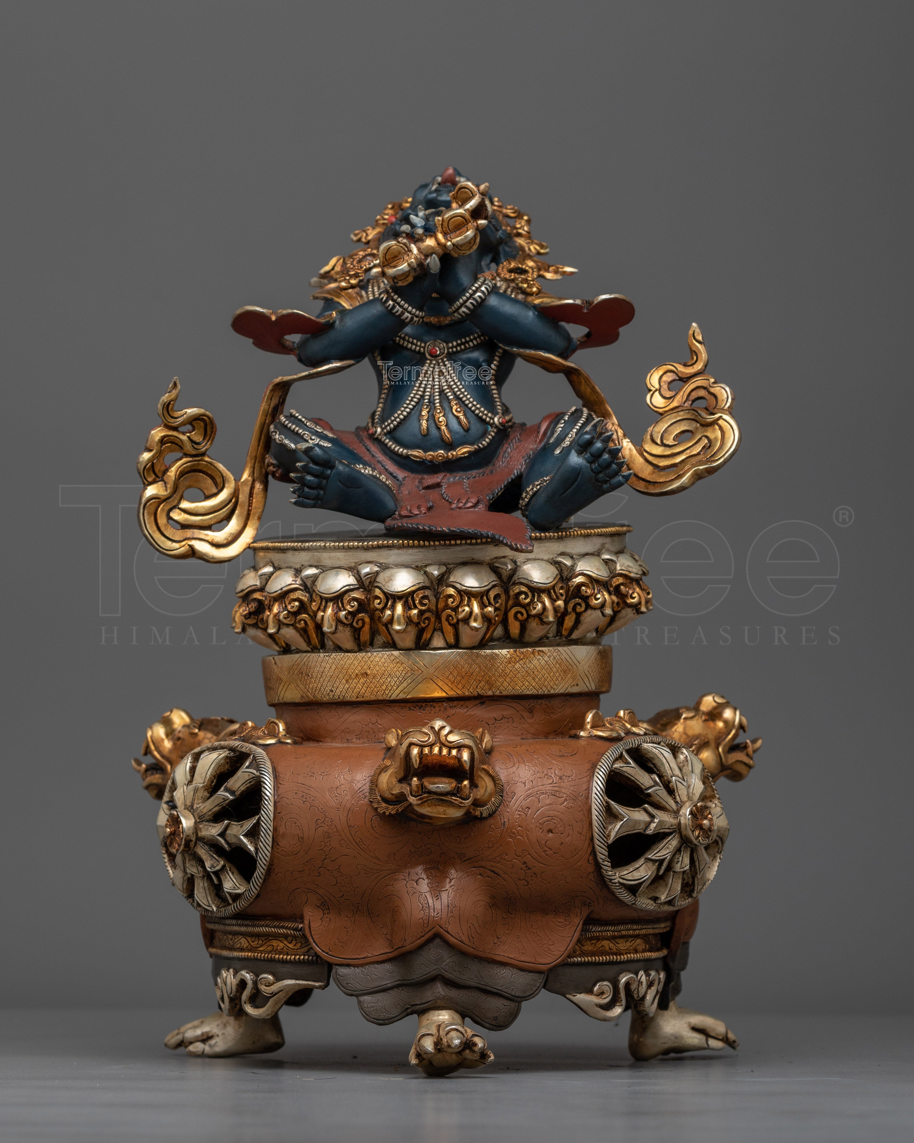 Vajradhaka Dark Blue Colored Statue | Handcrafted Symbol of Power