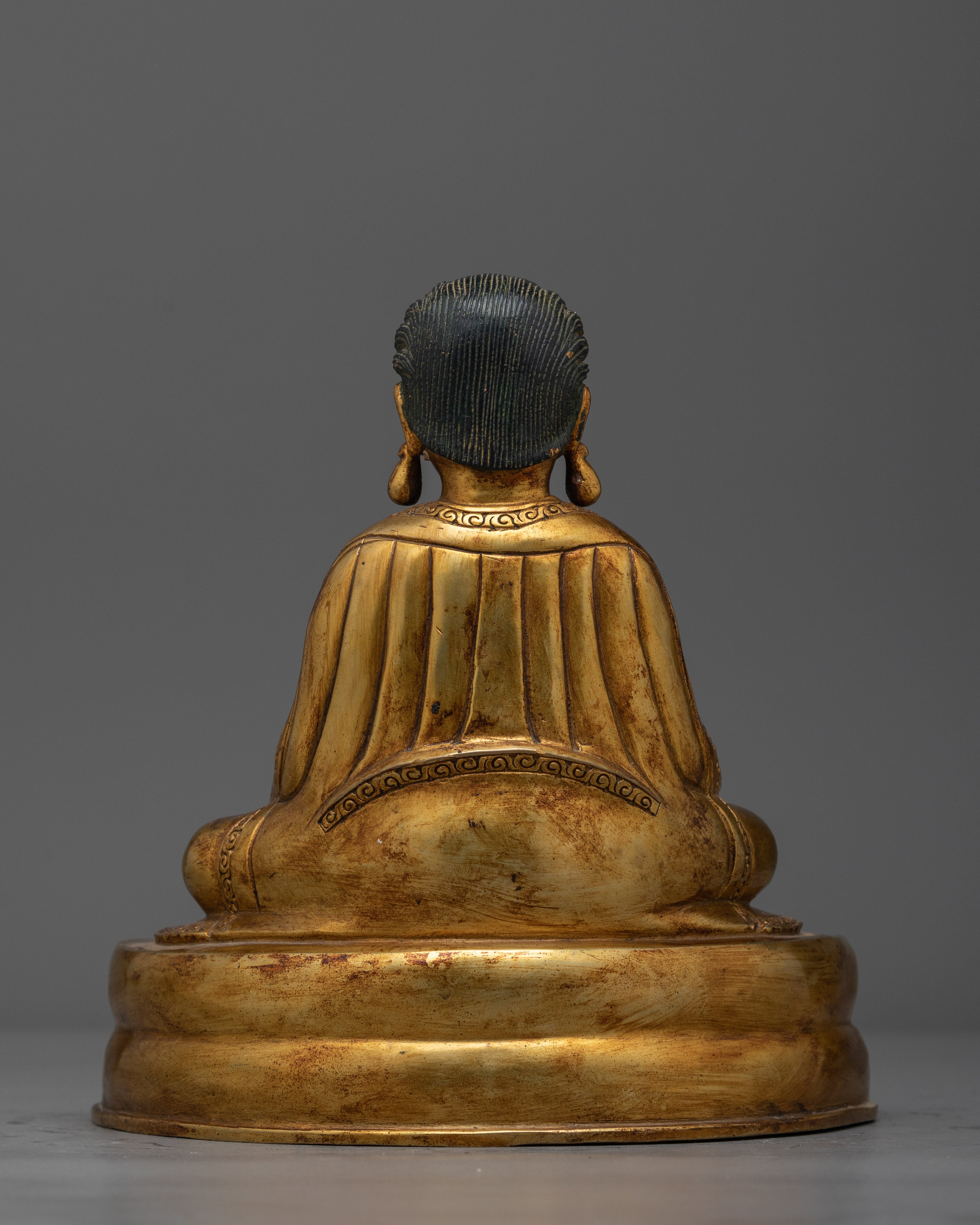 Kagyu Guru Marpa Gold-Gilded Statue | A Symbol of Foundational Buddhist Teachings
