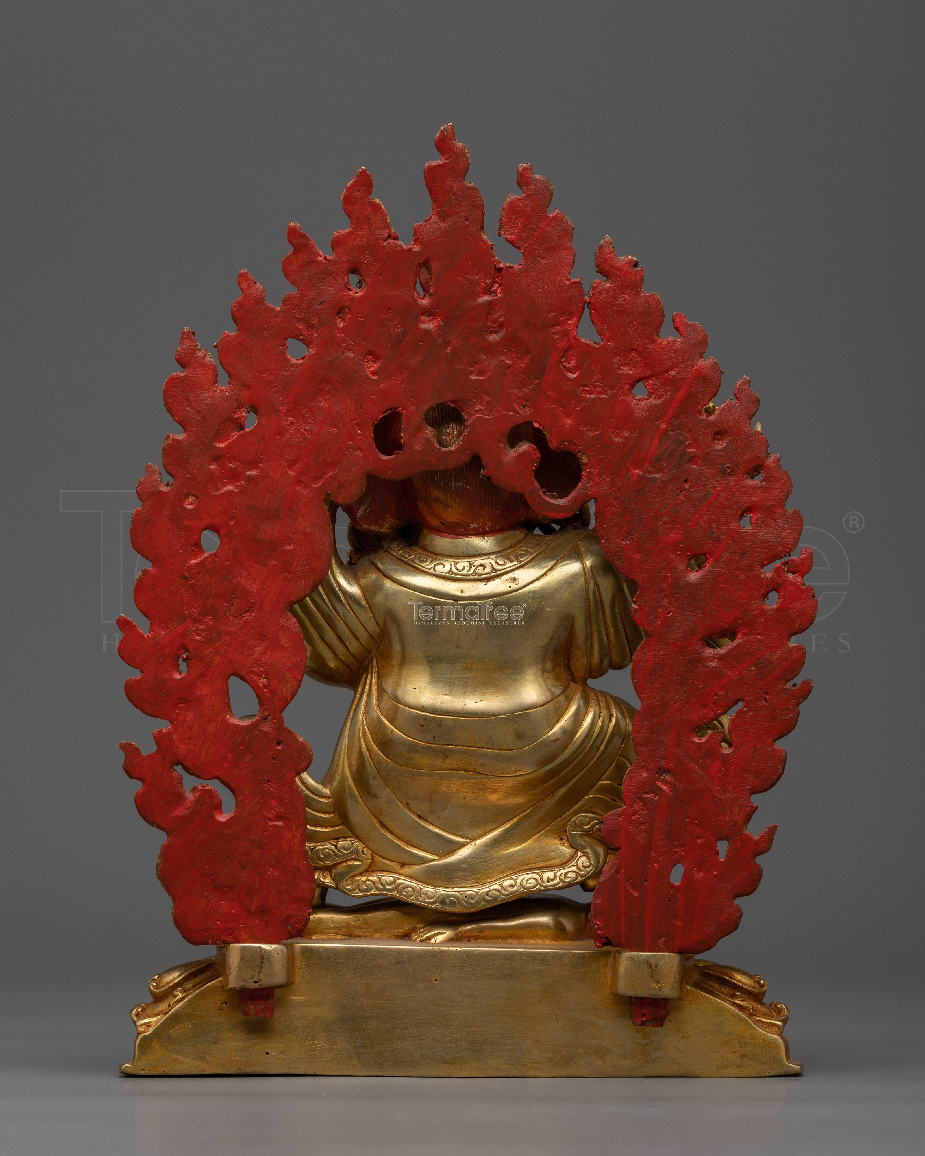 Fierce Mahakala Bernakchen 22cm Gold Gilded Statue | Handcrafted Protector of Dharma